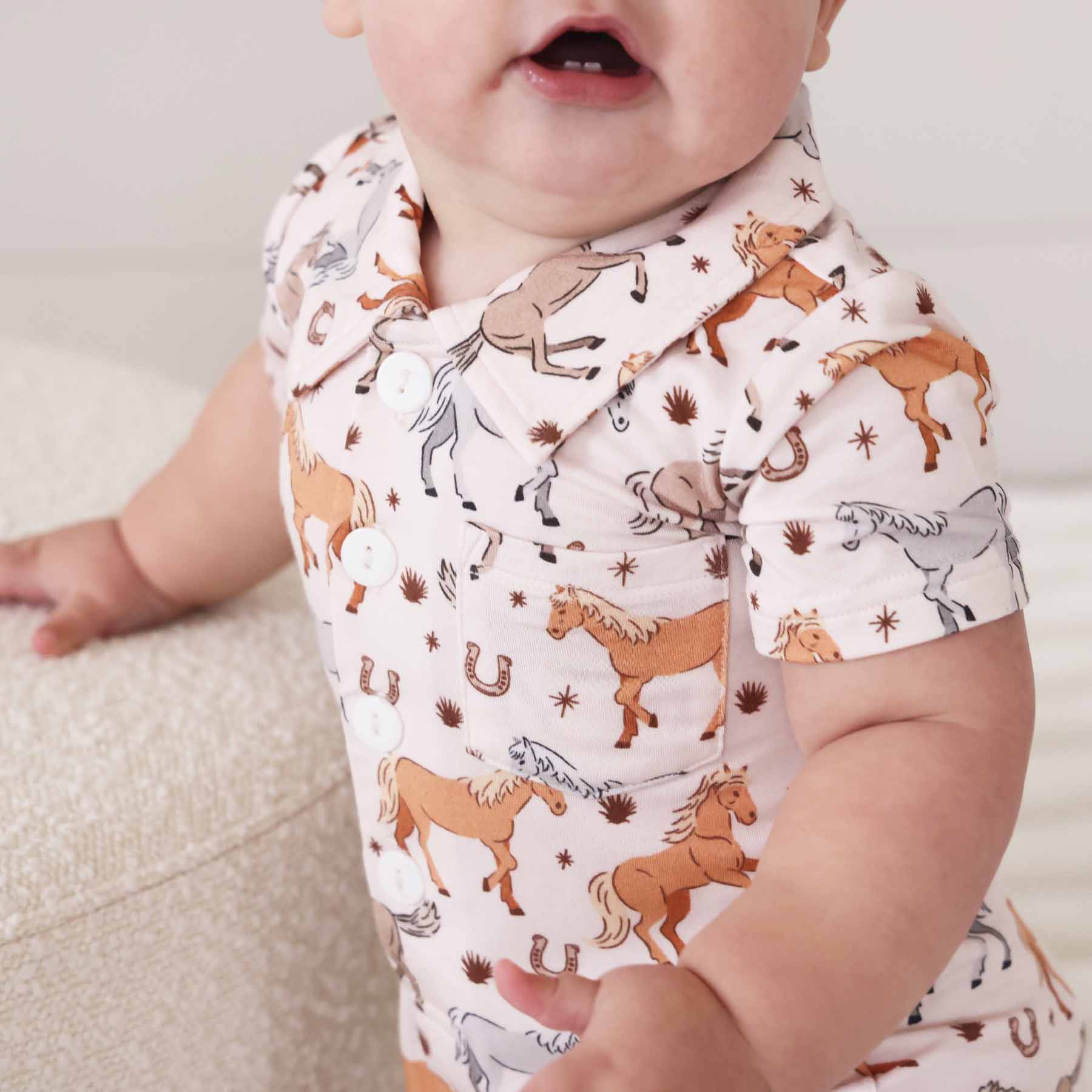 P's Ponies Button Romper - Image 4