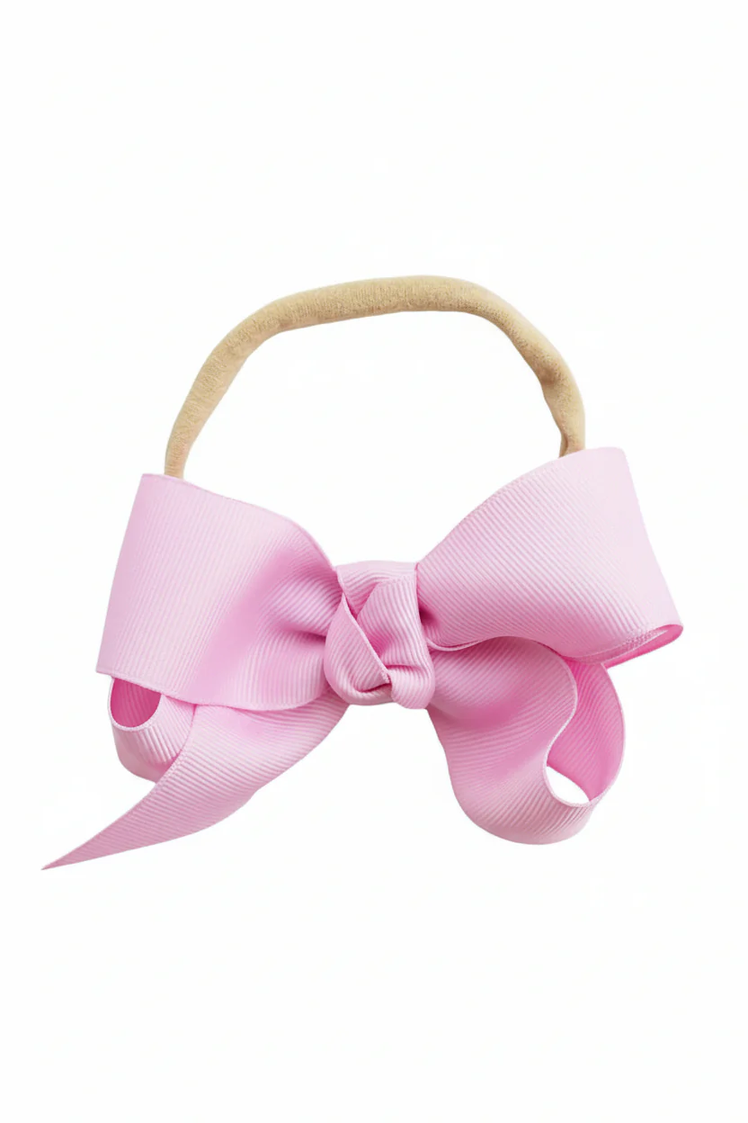 Ribbon Bow Headband | Blushing Pink