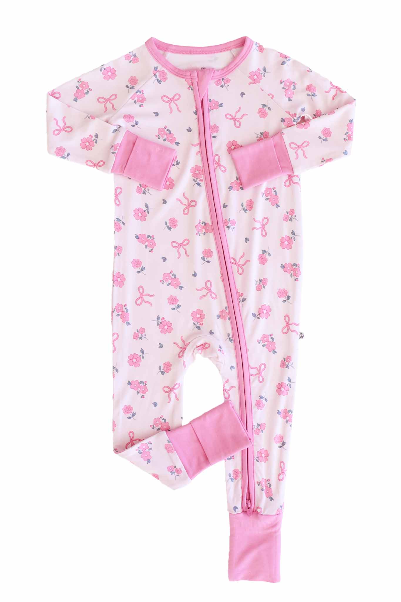 Ribbon & Roses Convertible Zip Romper | Pink - Image 2