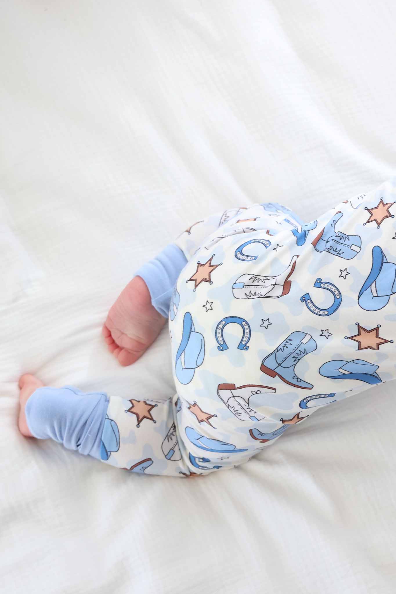 Rodeo Dreams Convertible Zip Romper | Blue - Image 5