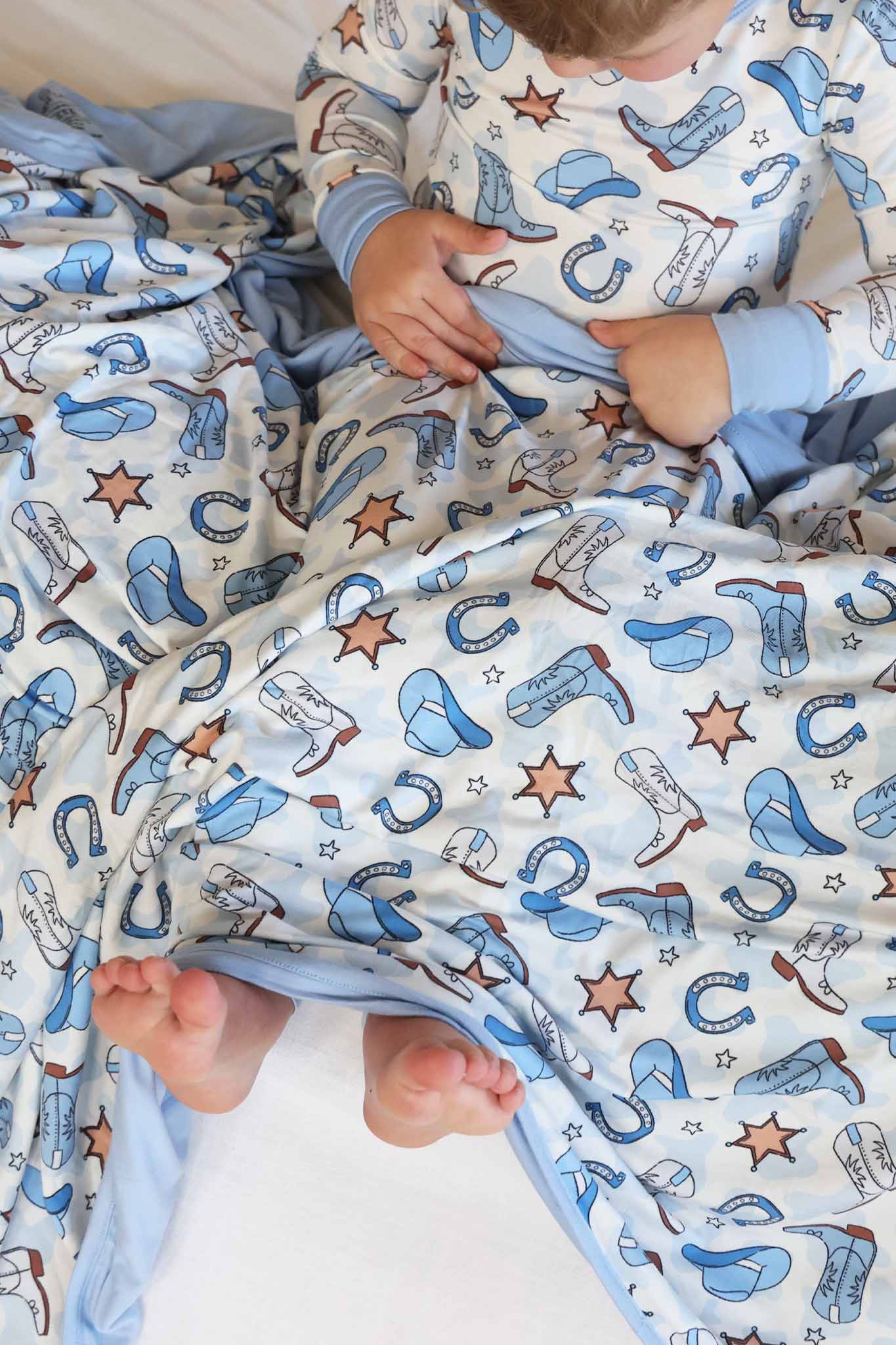 Rodeo Dreams Double Sided Bamboo Blanket | Blue - Image 6