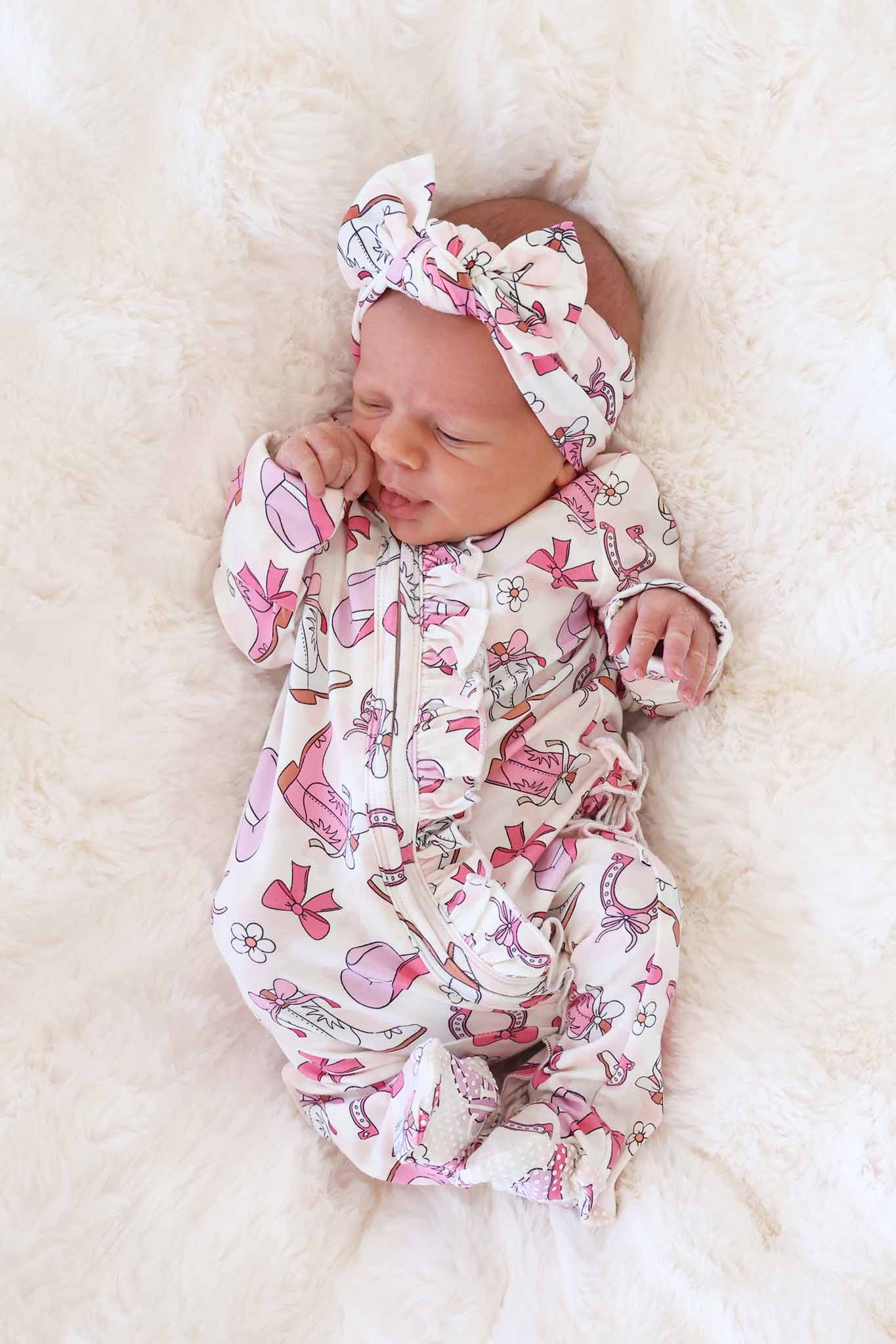 Rodeo Dreams Knit Large Bow Headwrap | Pink - Image 2