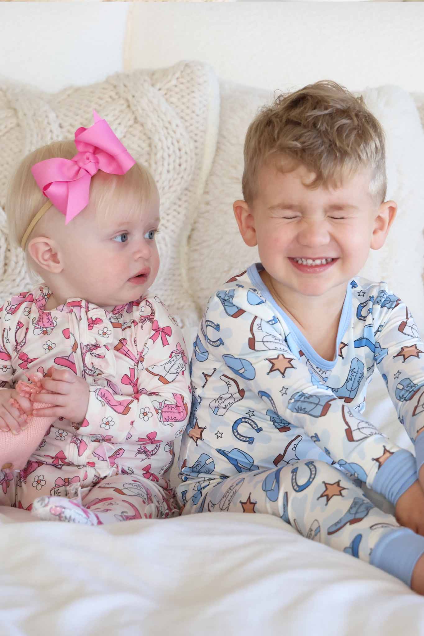 Rodeo Dreams Two Piece Pajama Set | Blue - Image 5