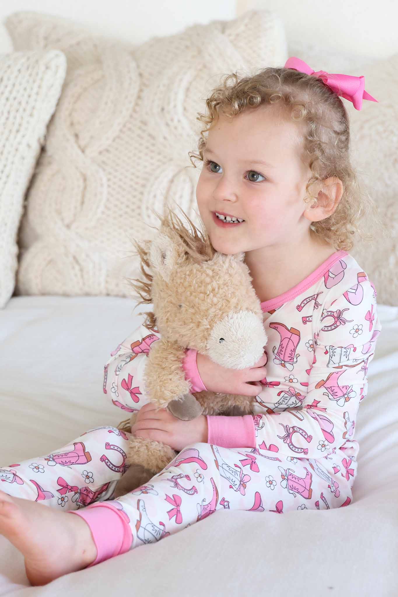 Rodeo Dreams Two Piece Pajama Set | Pink - Image 4