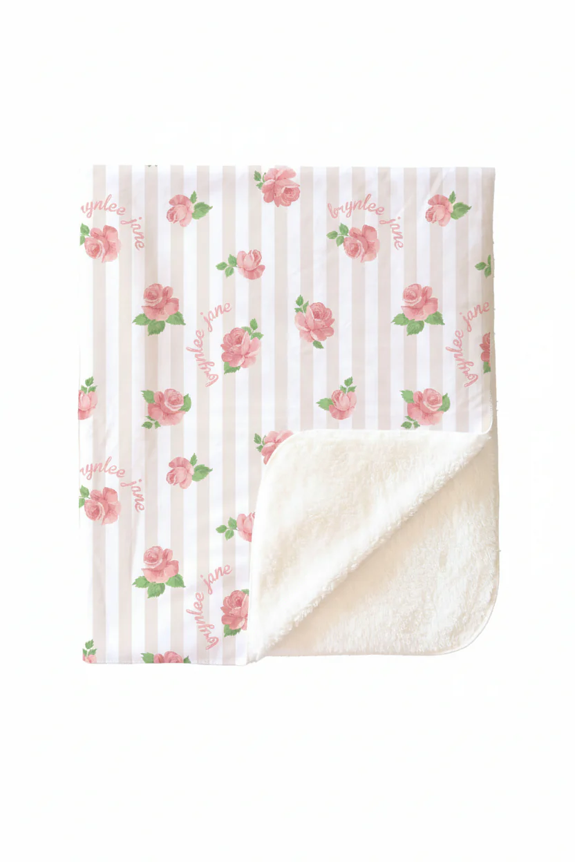Rosy & Cozy Personalized Kids Blanket - Image 5