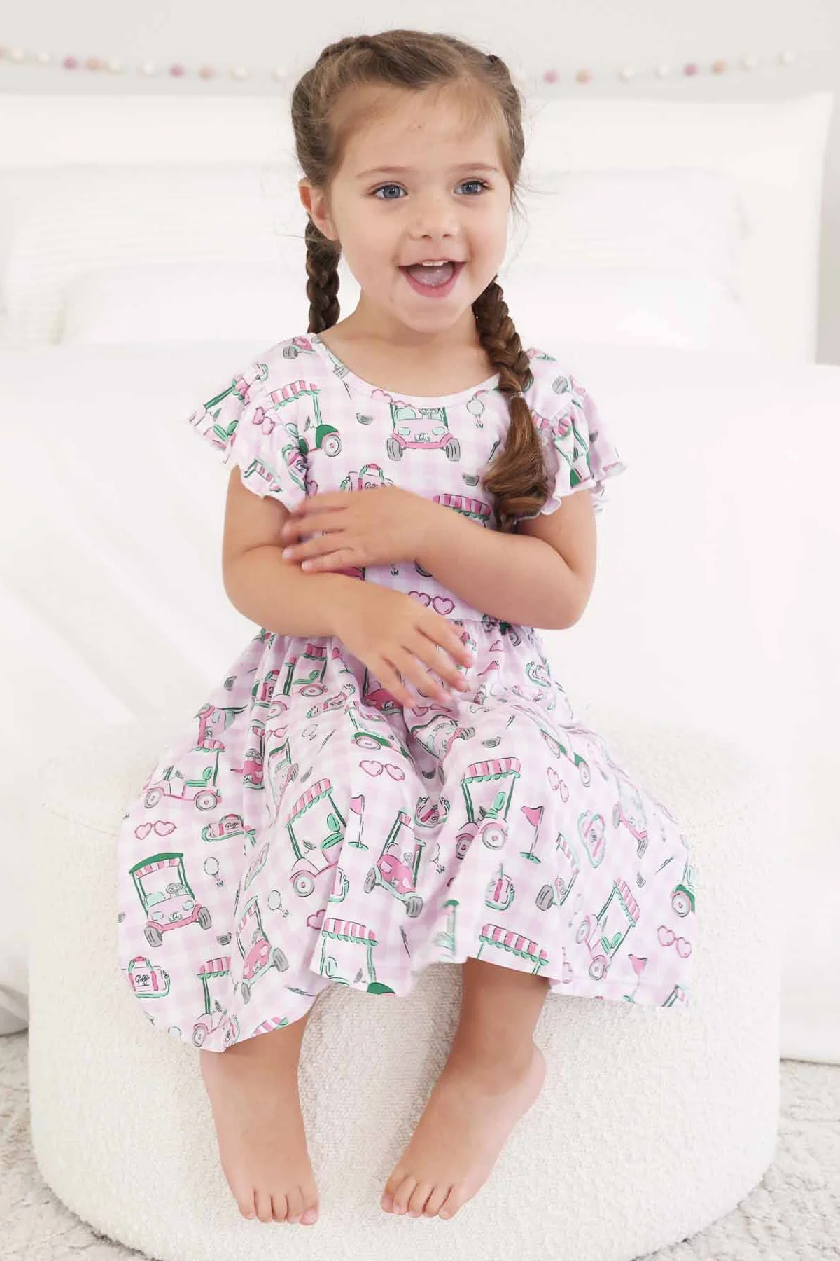 Ruffle Twirl Dress | Birdie Babes Pink - Image 5