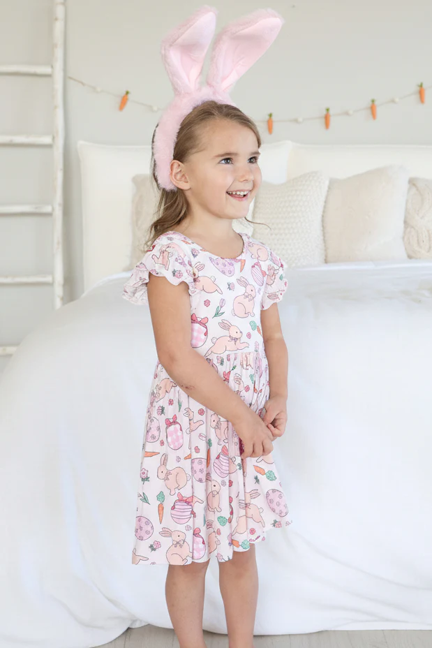Ruffle Twirl Dress | Hoppy Spring Pink - Image 4