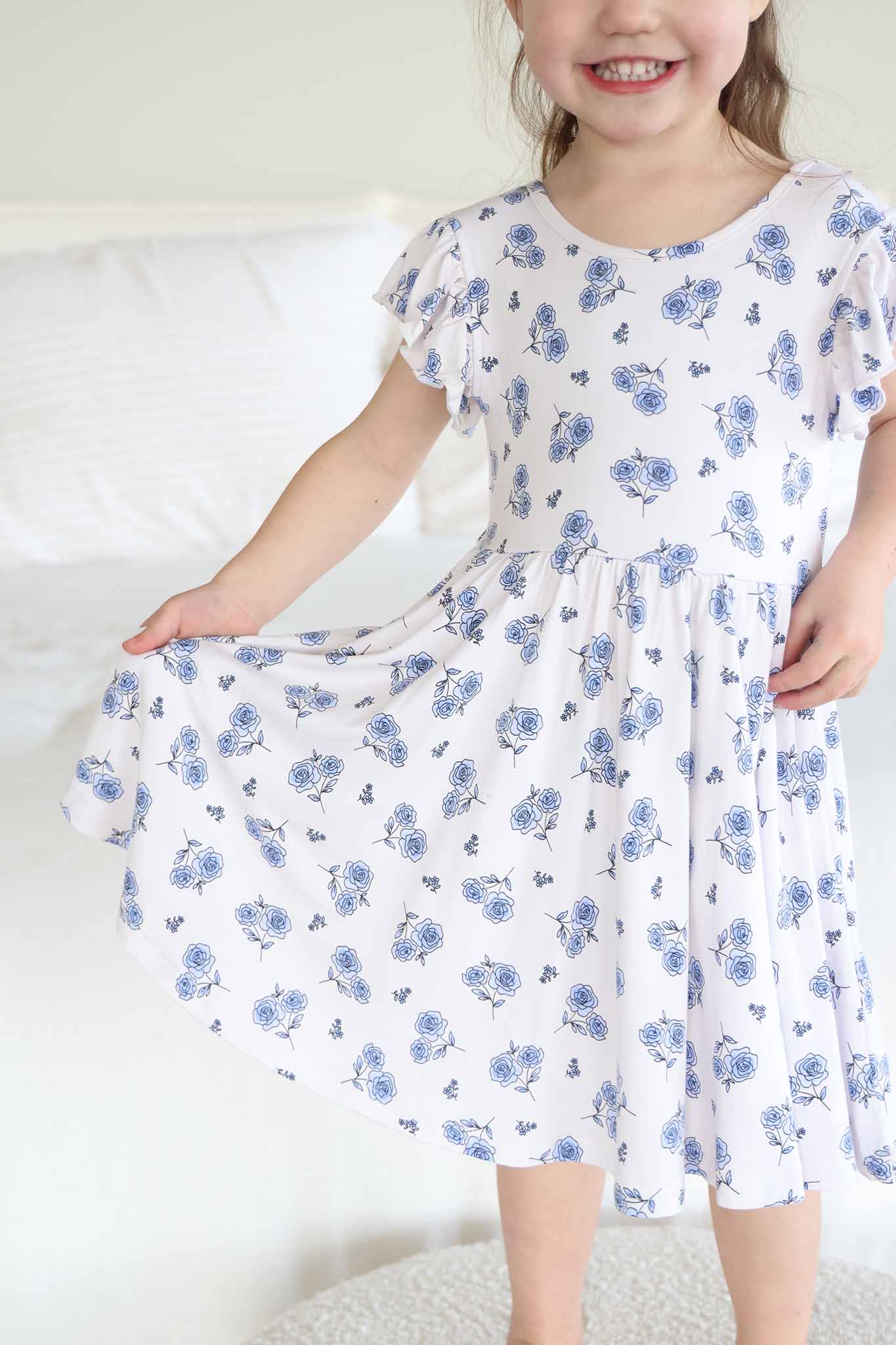 Ruffle Twirl Dress | Sapphire Garden