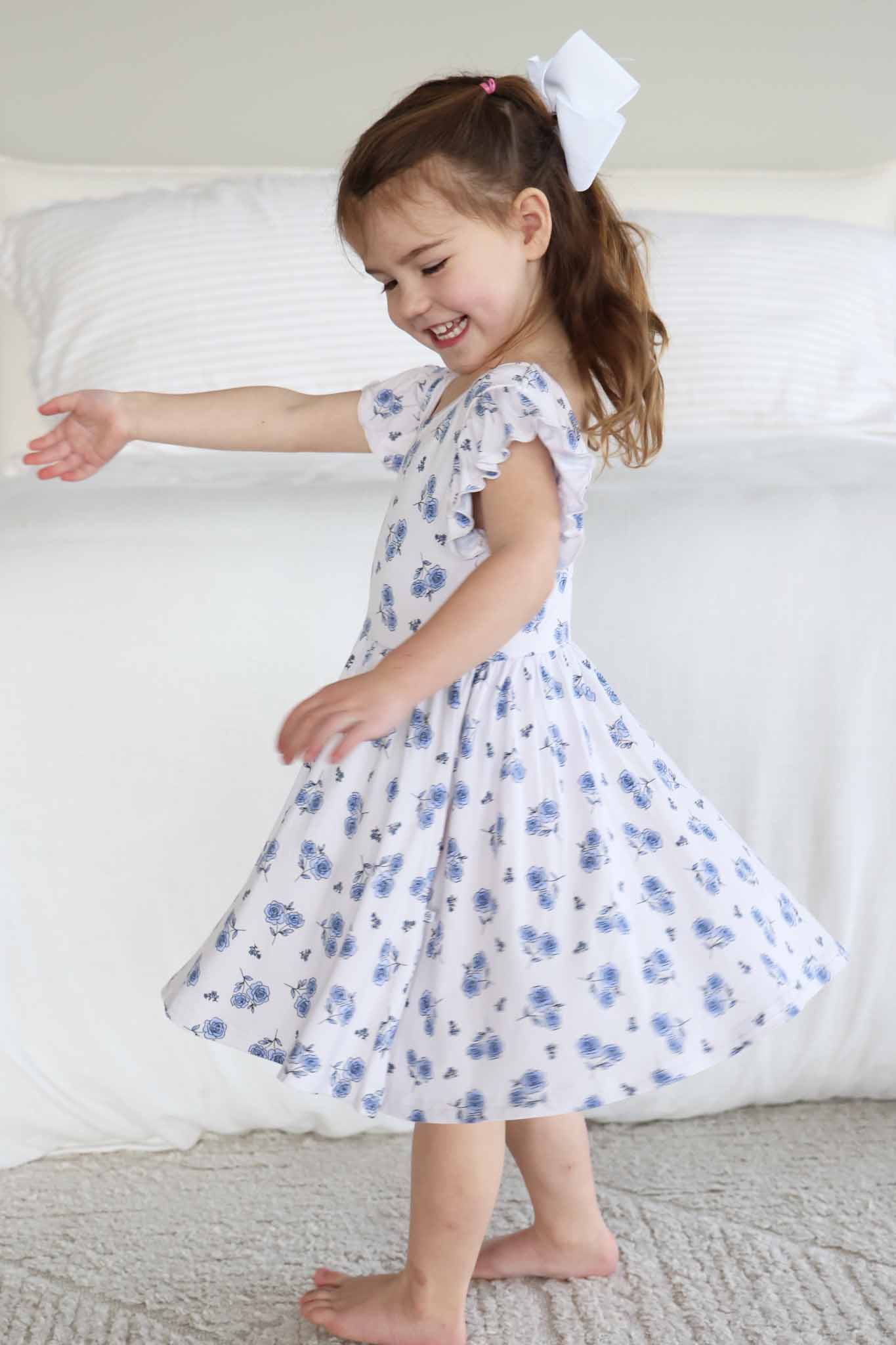 Ruffle Twirl Dress | Sapphire Garden - Image 6