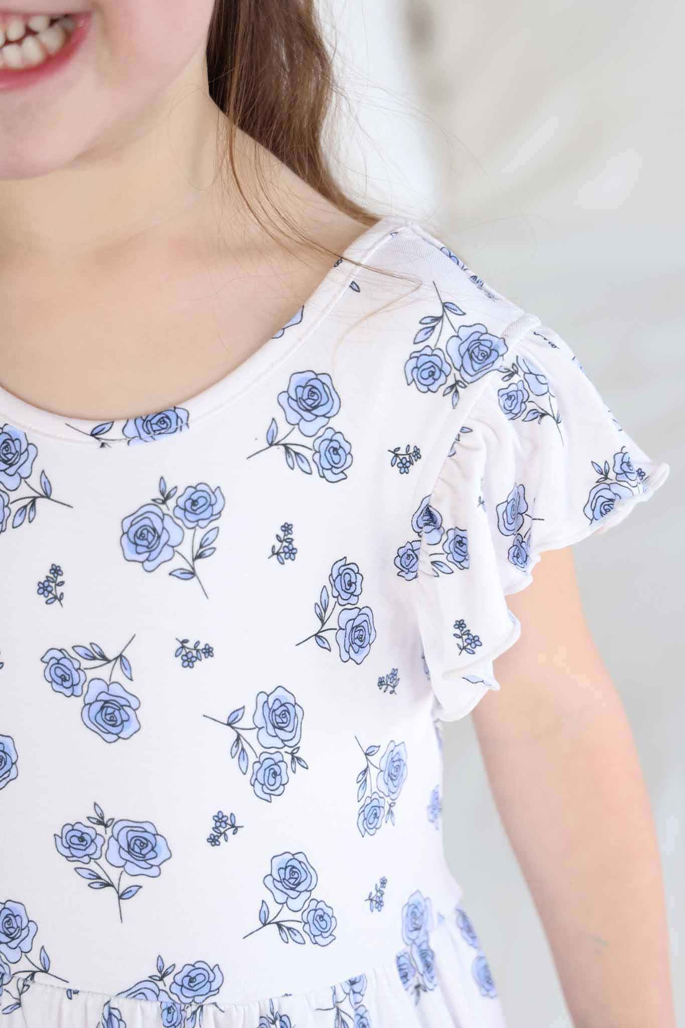 Ruffle Twirl Dress | Sapphire Garden - Image 7
