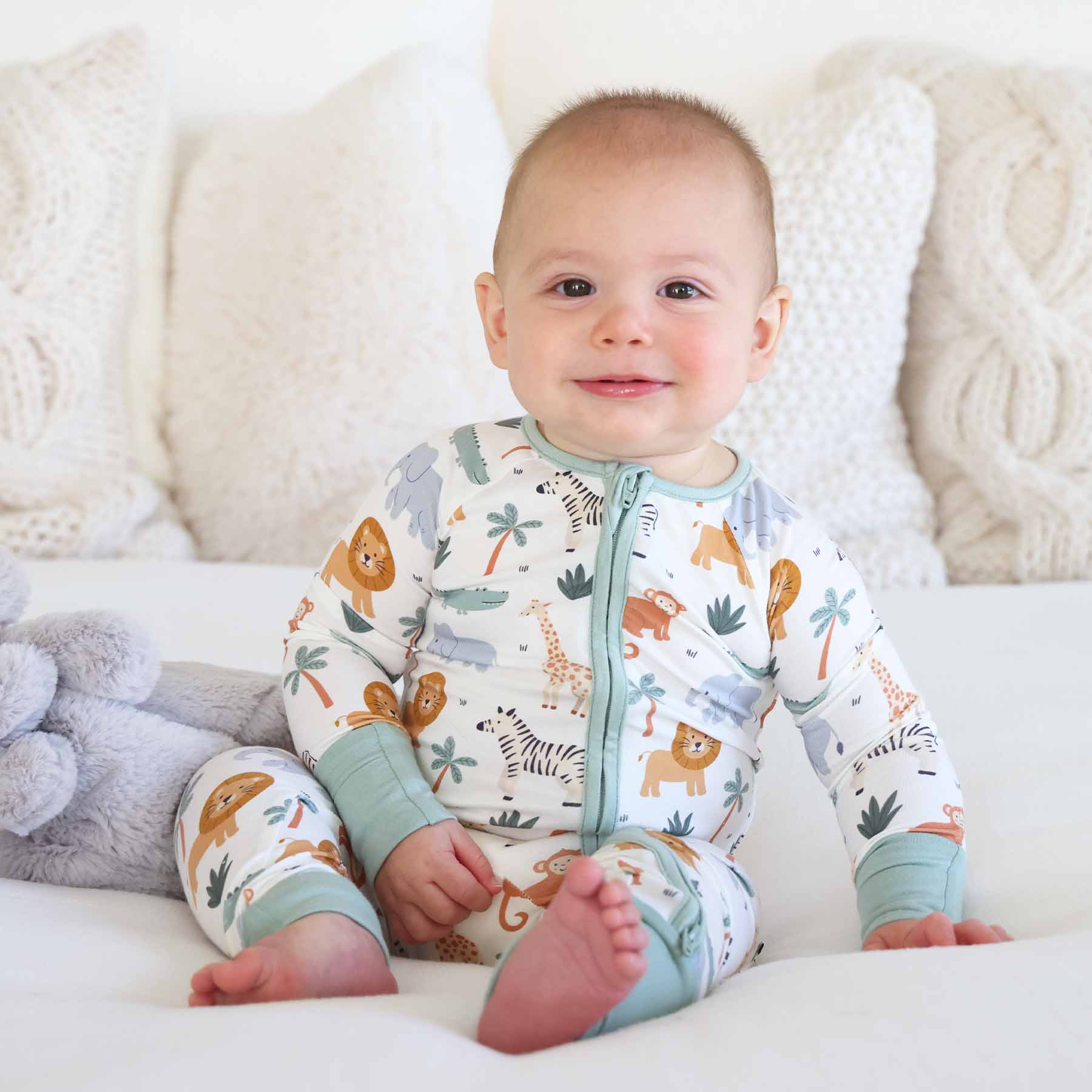 Safari Snuggles Convertible Zip Romper - Image 16