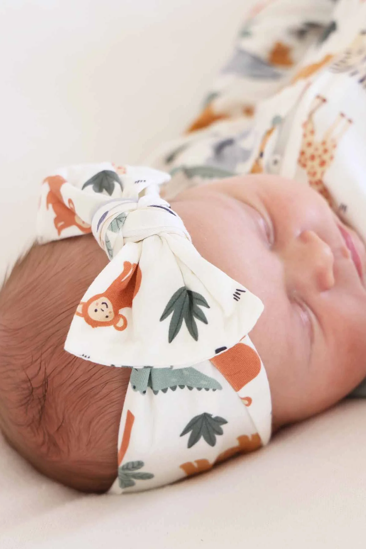 Safari Snuggles Knit Large Bow Headwrap - Image 3