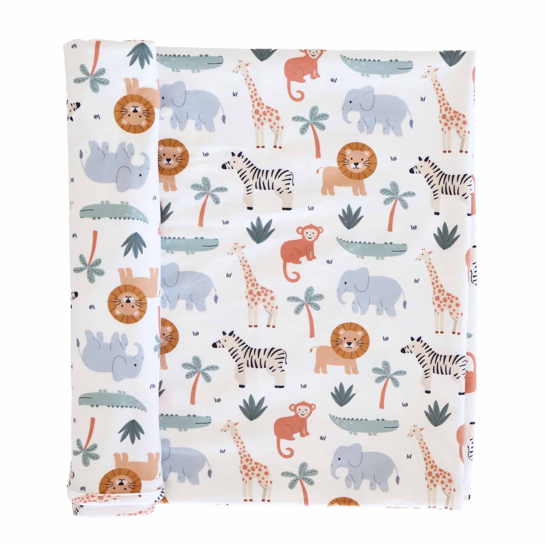 Safari Snuggles Oversized Swaddle Blanket - Image 2