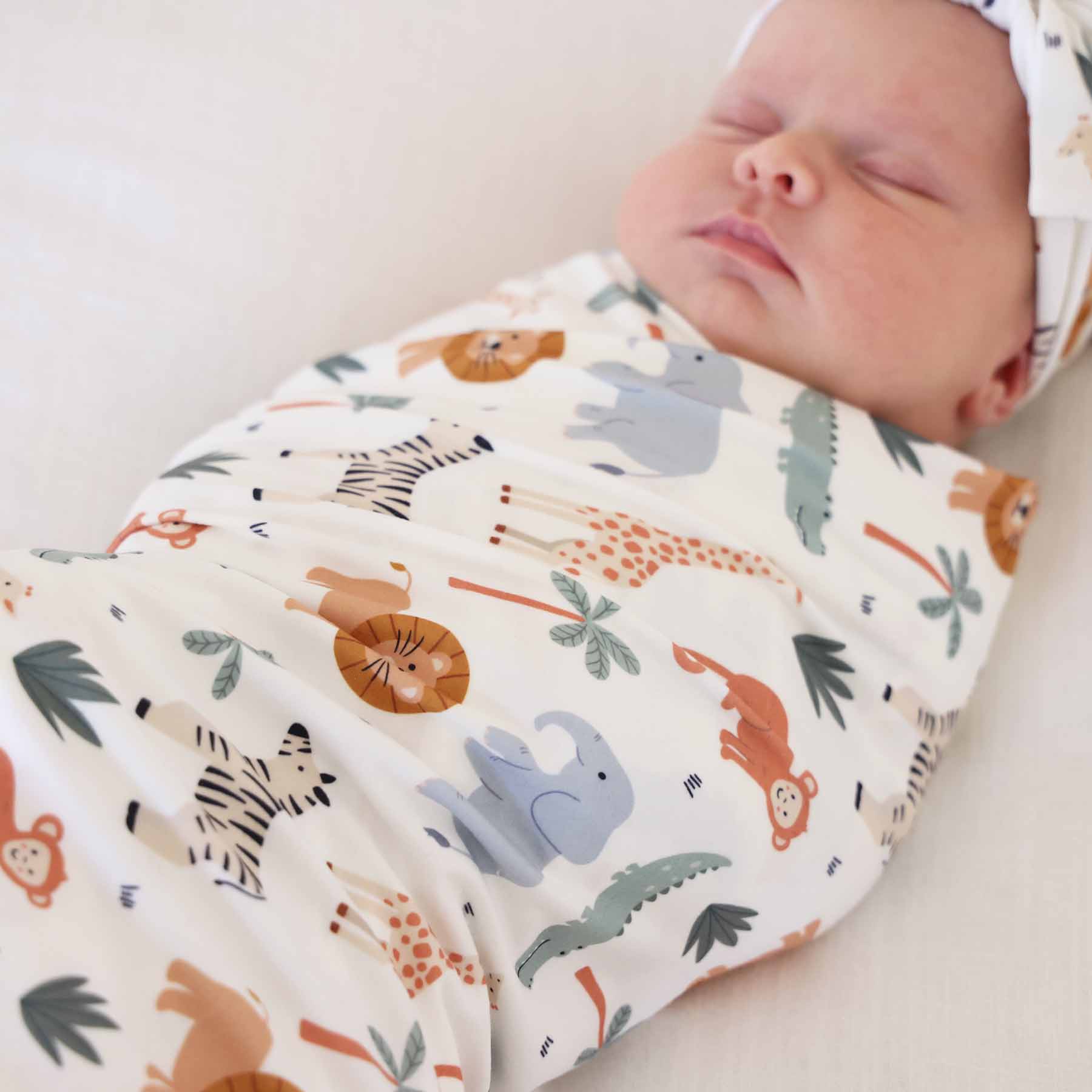 Safari Snuggles Oversized Swaddle Blanket - Image 3