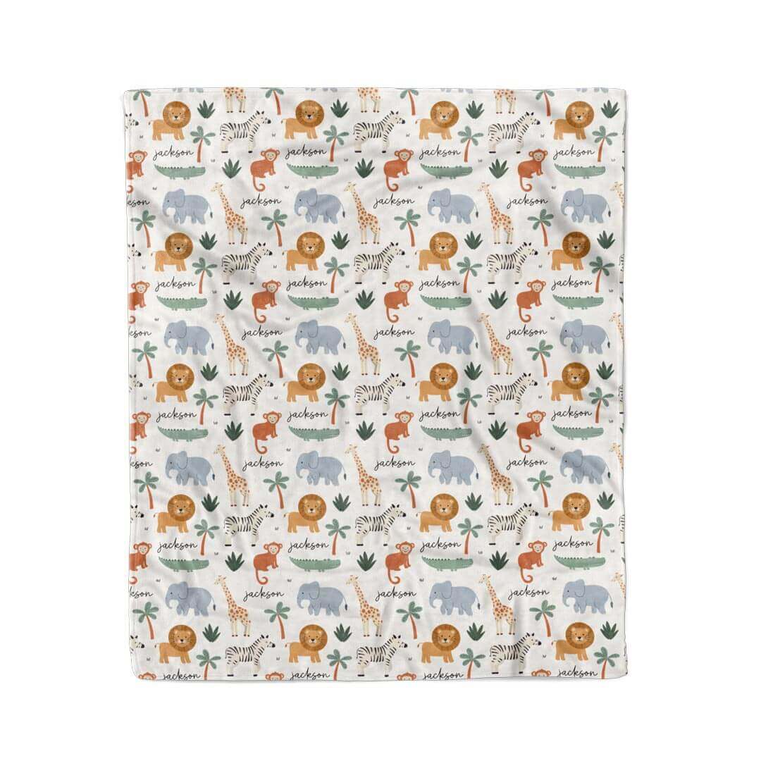 Safari Snuggles Personalized Kids Blanket - Image 4