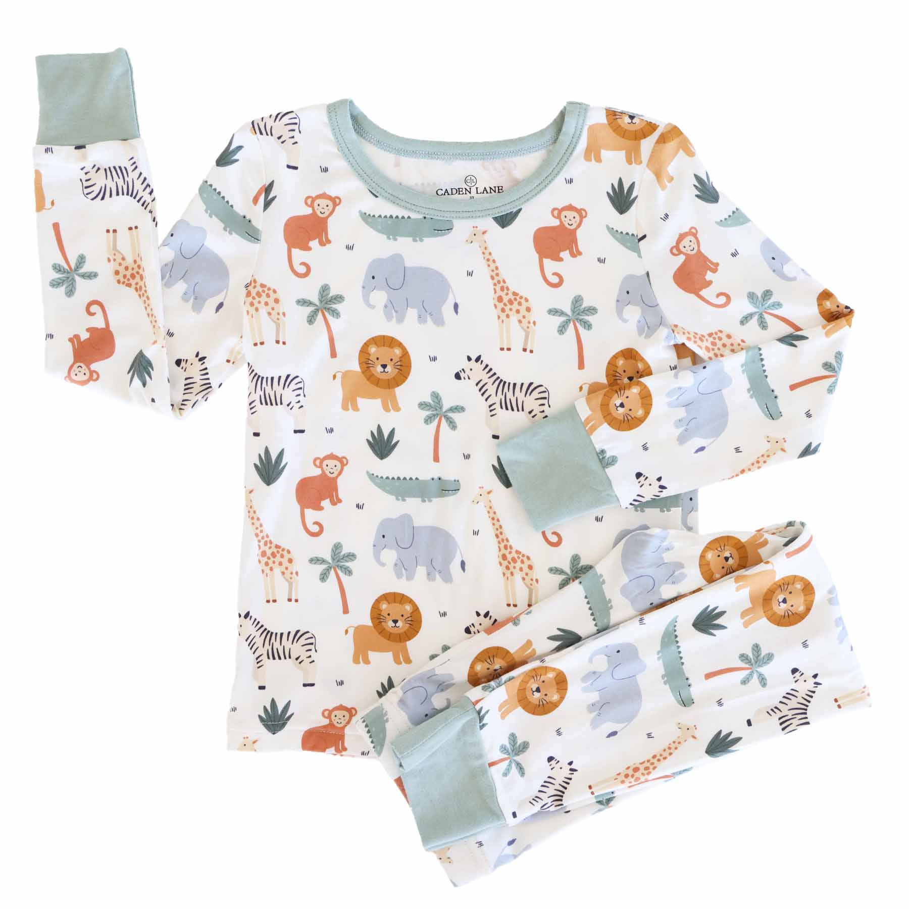 Safari Snuggles Two Piece Pajama Set - Image 6