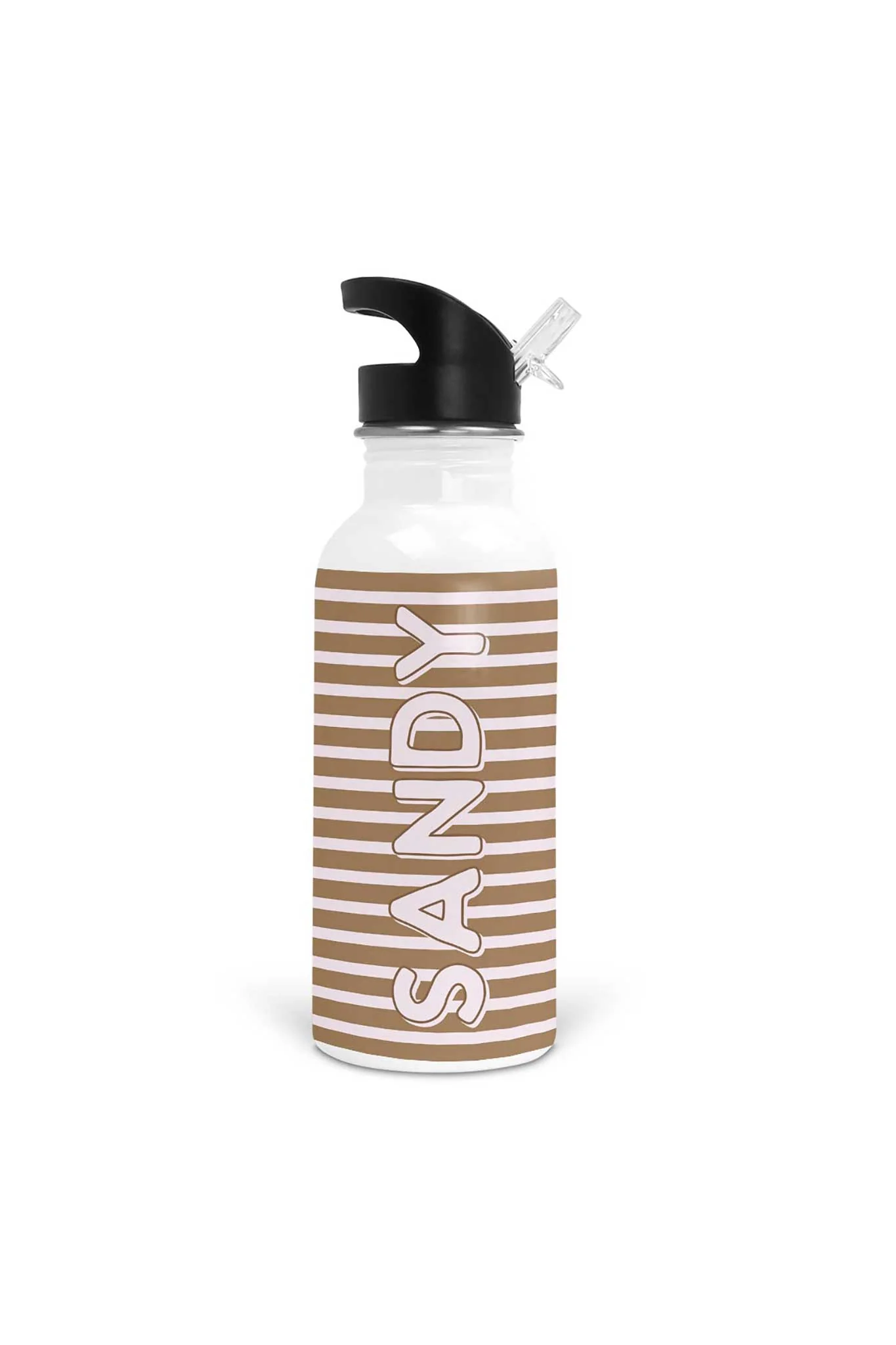 Sandy Stripes Personalized Kids Water Bottle