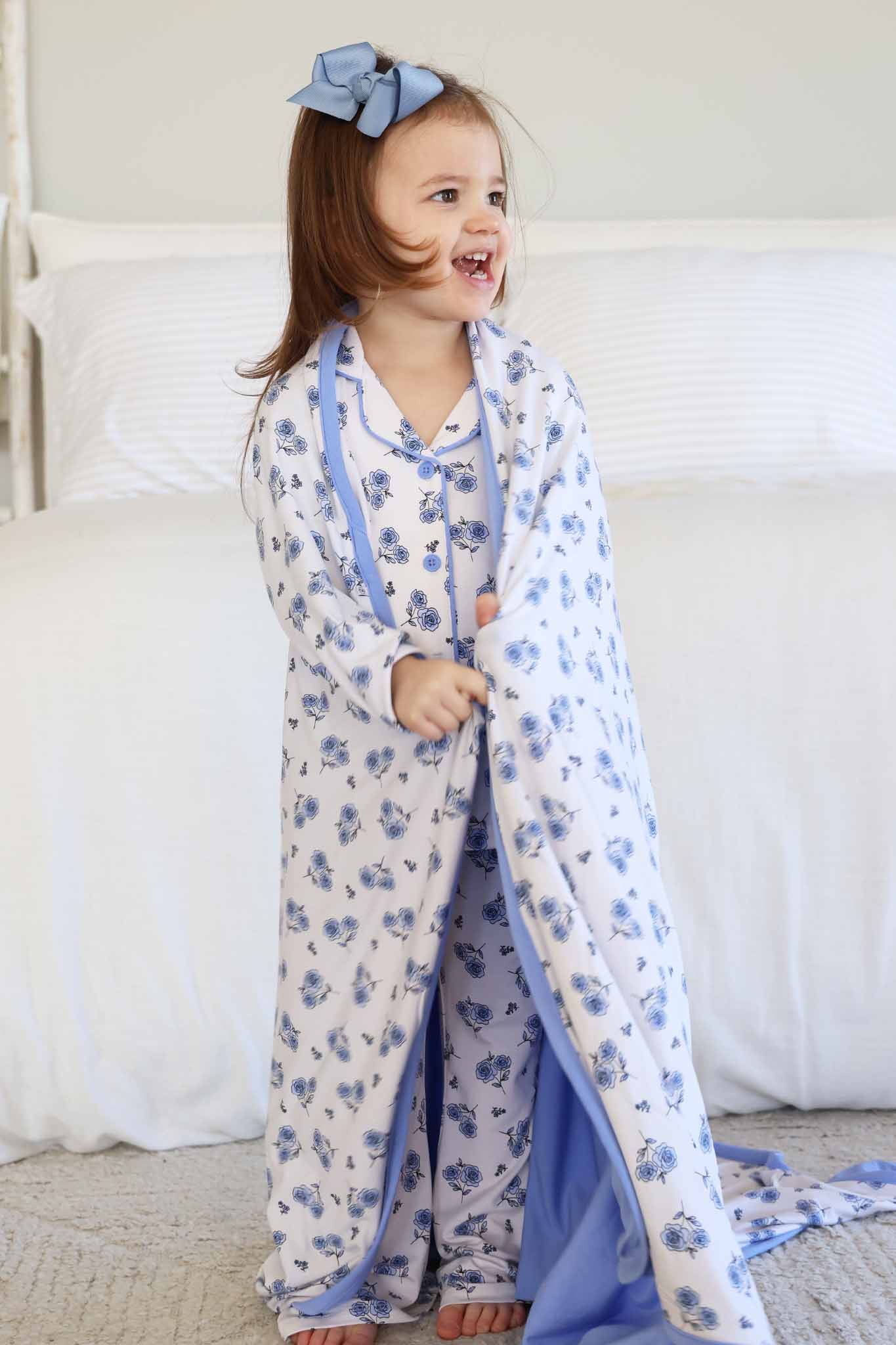 Sapphire Garden Double Sided Bamboo Blanket - Image 3