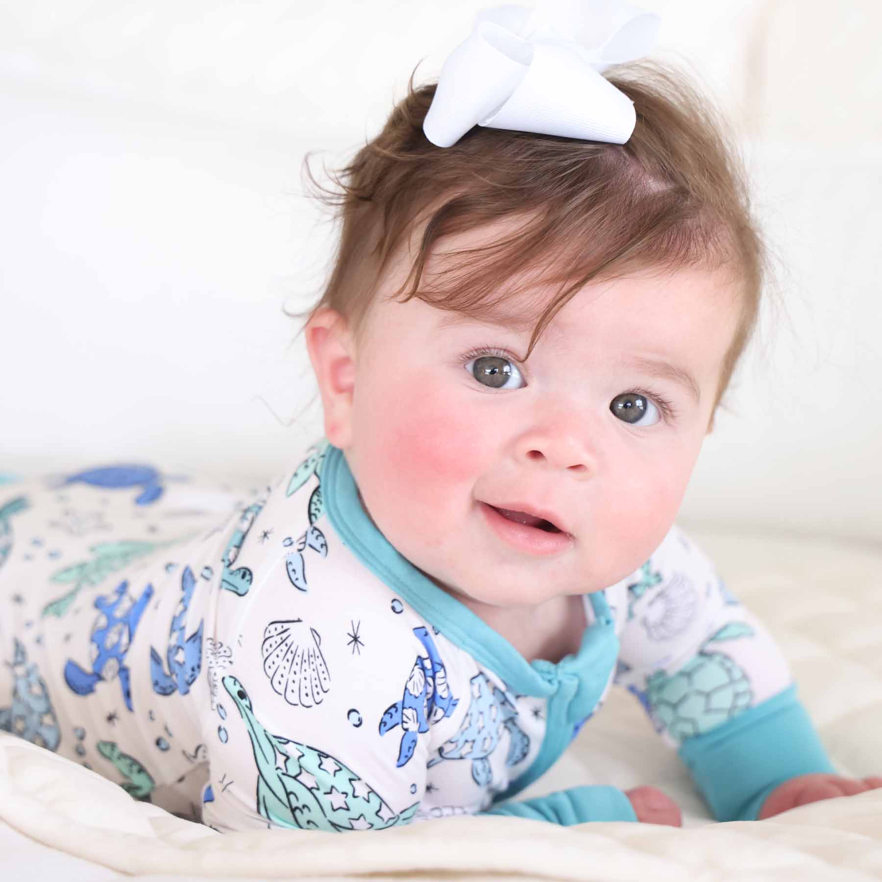 Sea Turtle Splash Convertible Zip Romper - Image 13