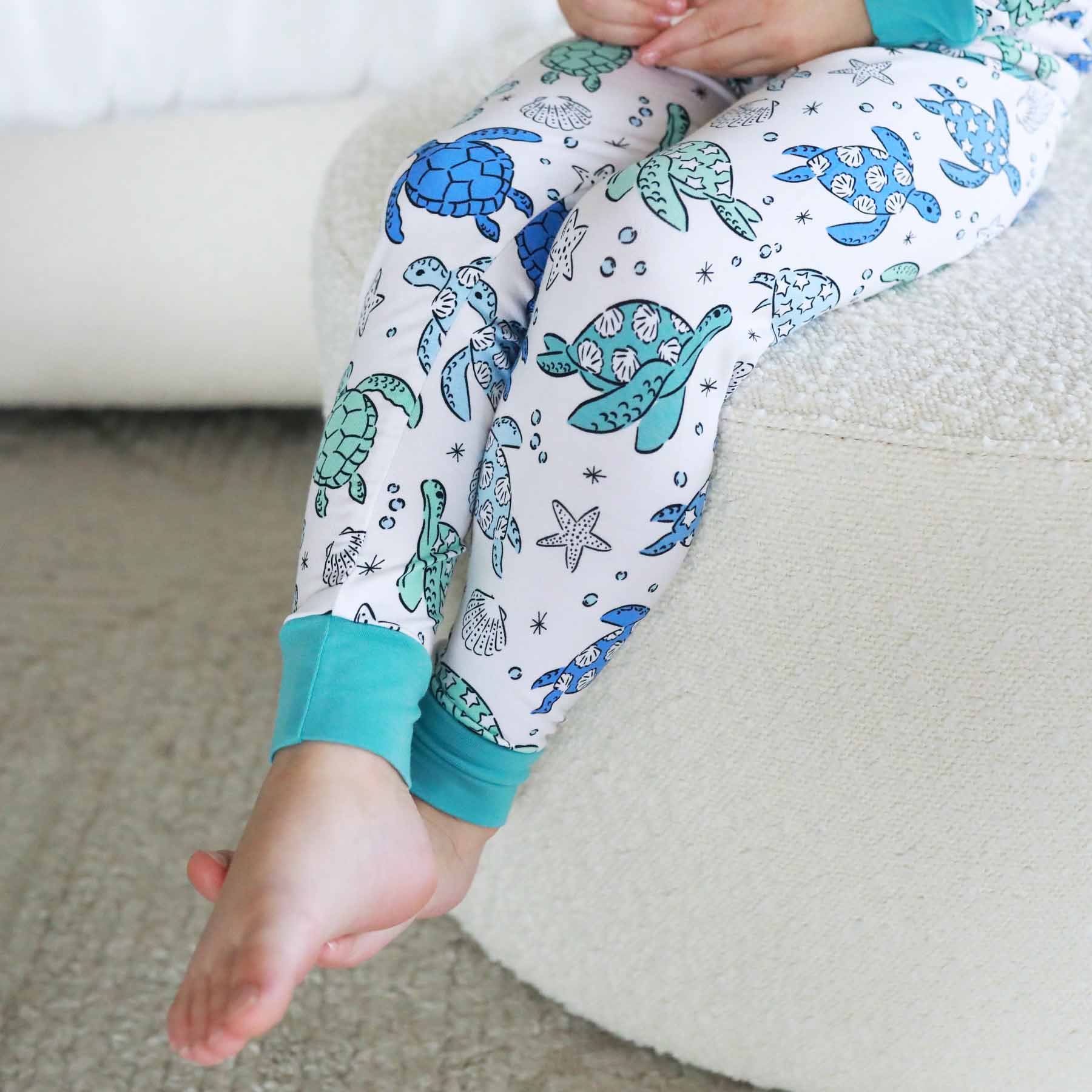 Sea Turtle Splash Two Piece Pajama Set - Image 10