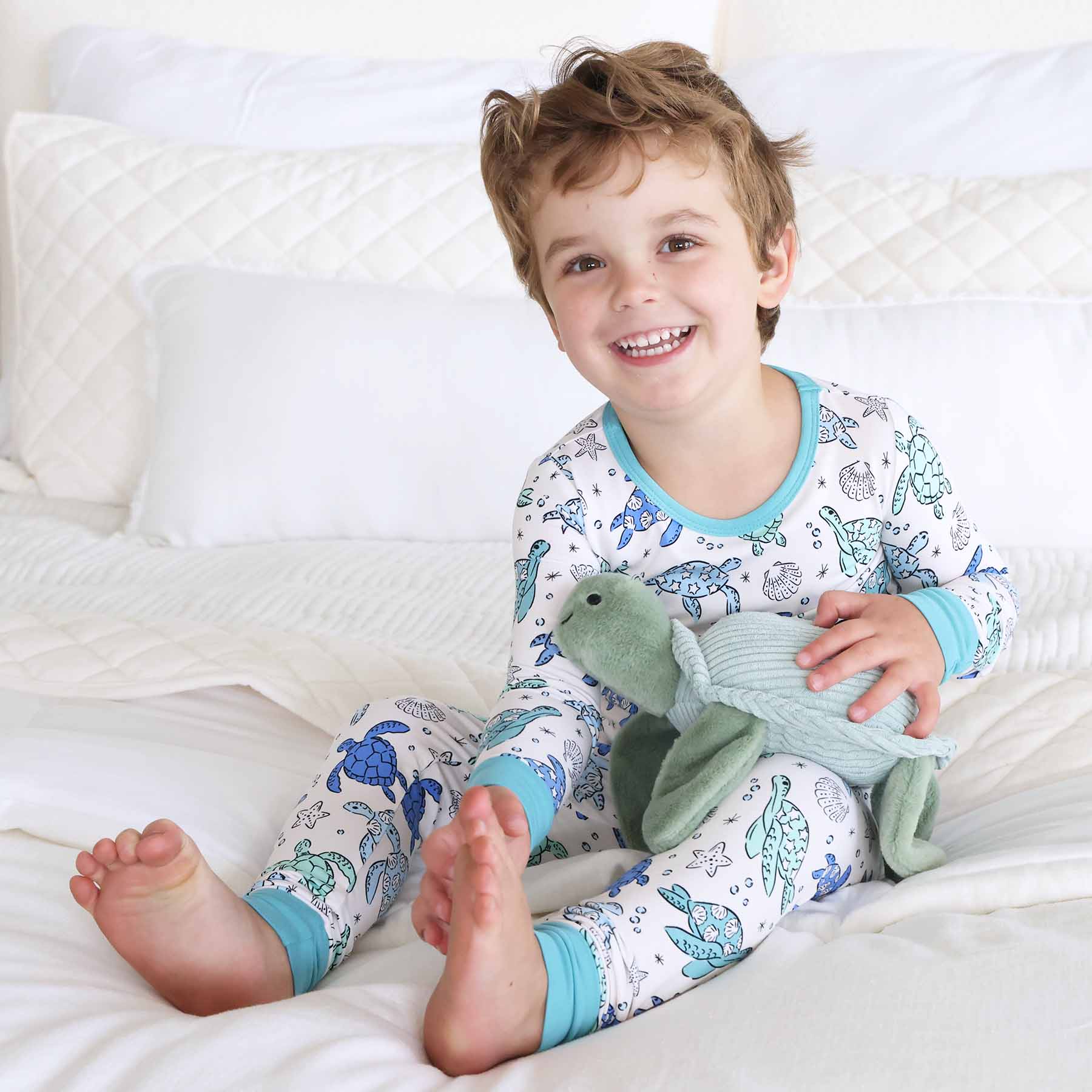 Sea Turtle Splash Two Piece Pajama Set - Image 5