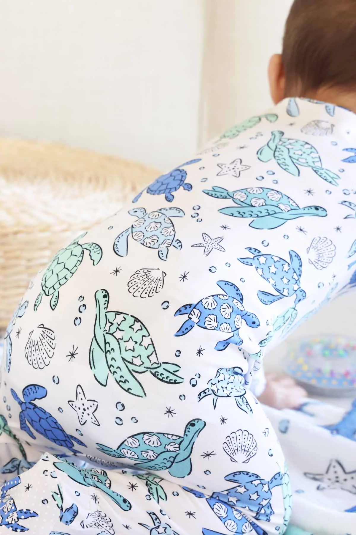 Sea Turtle Splash Zipper Footie - Image 9