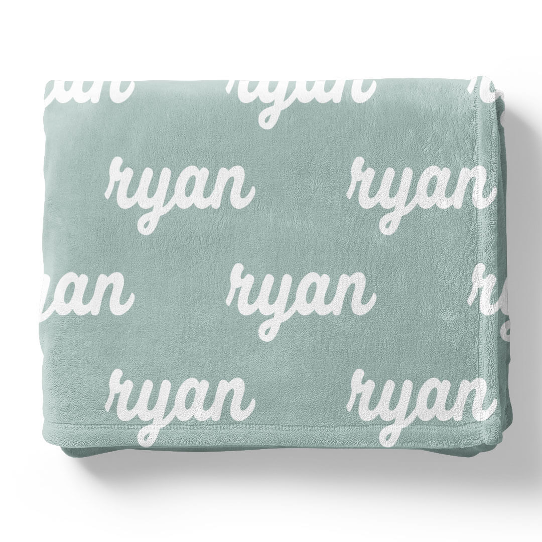 Seafoam Personalized Color Blanket - Image 12