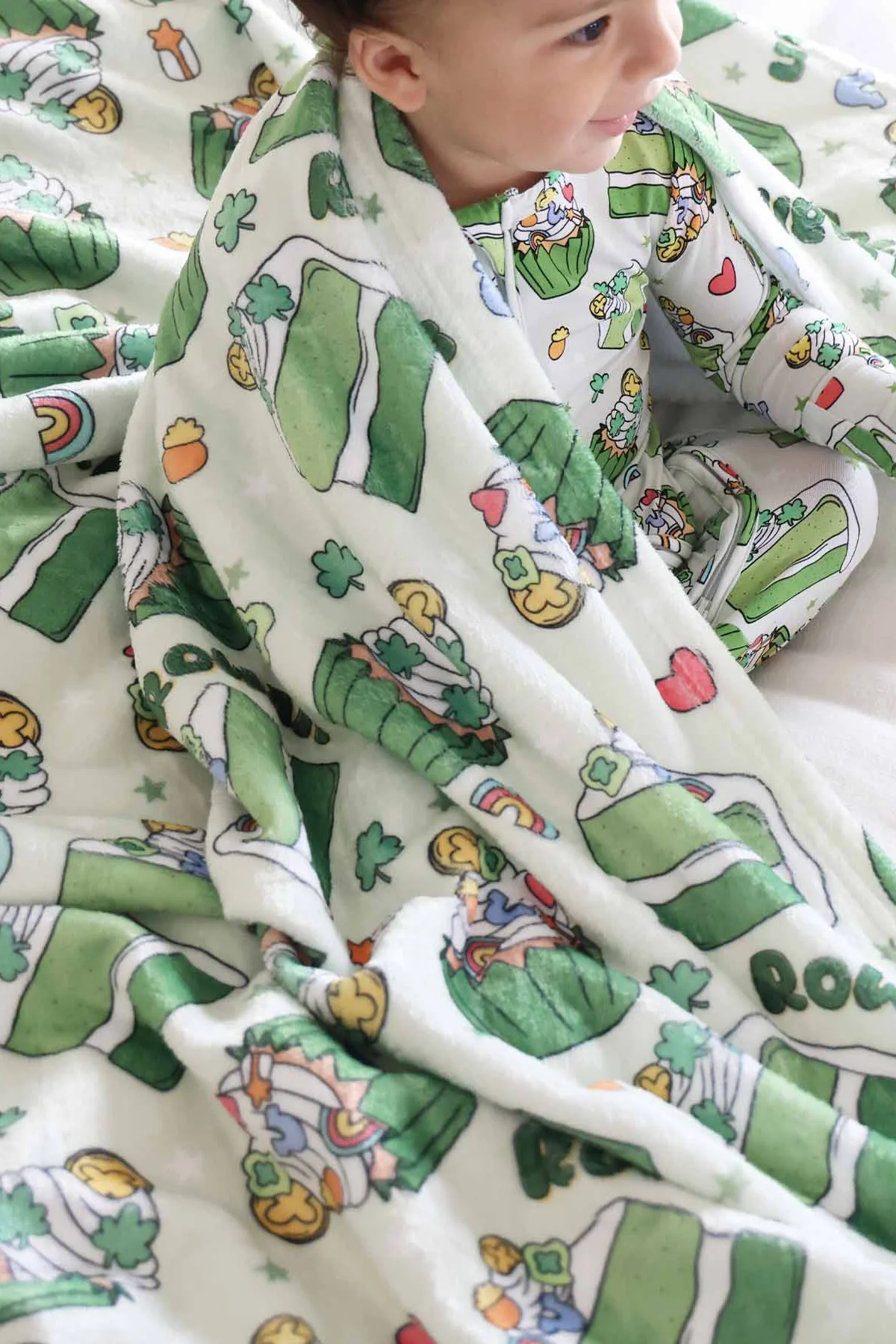 Shamrock Sweets Personalized Kids Blanket - Image 10