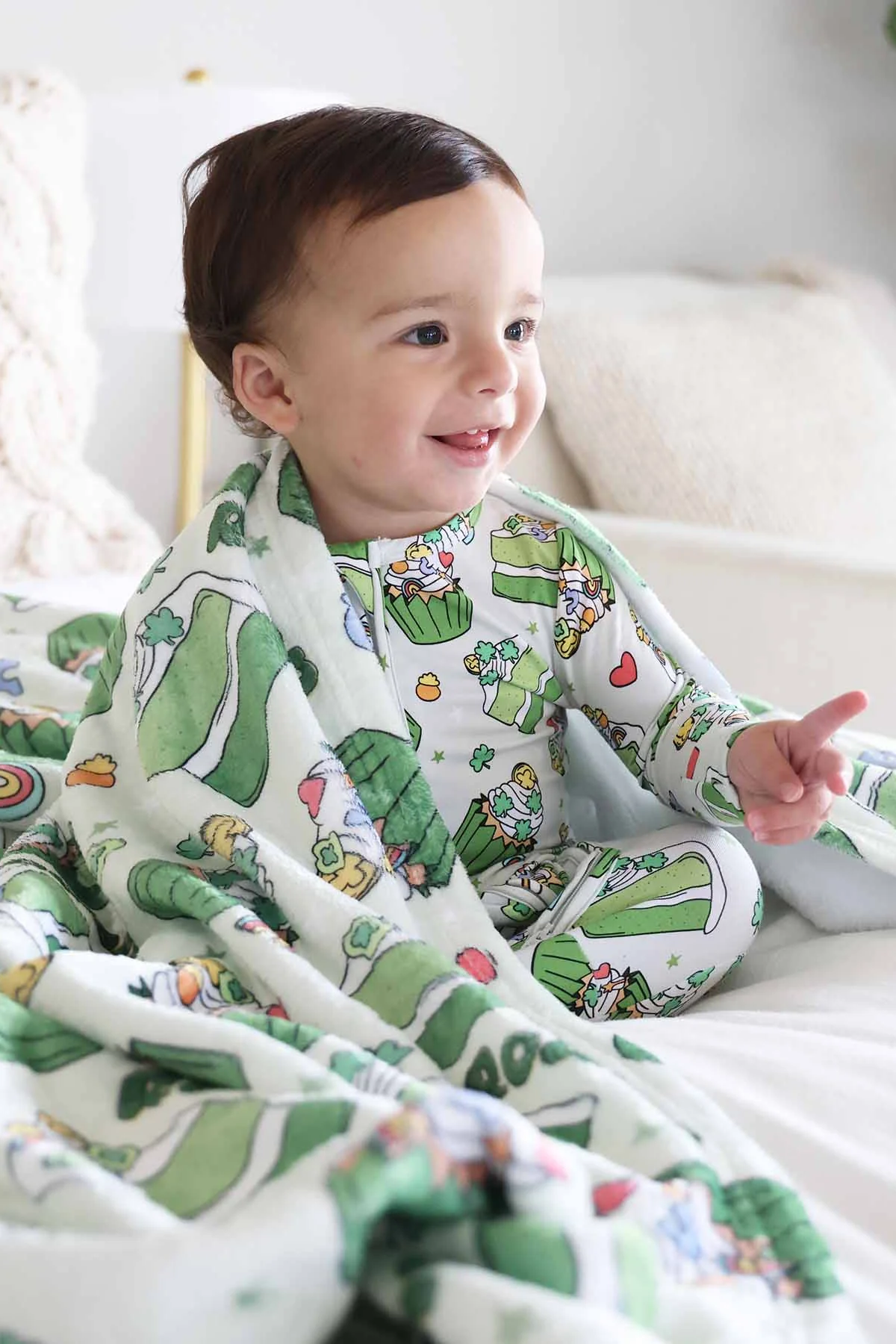 Shamrock Sweets Personalized Kids Blanket - Image 5