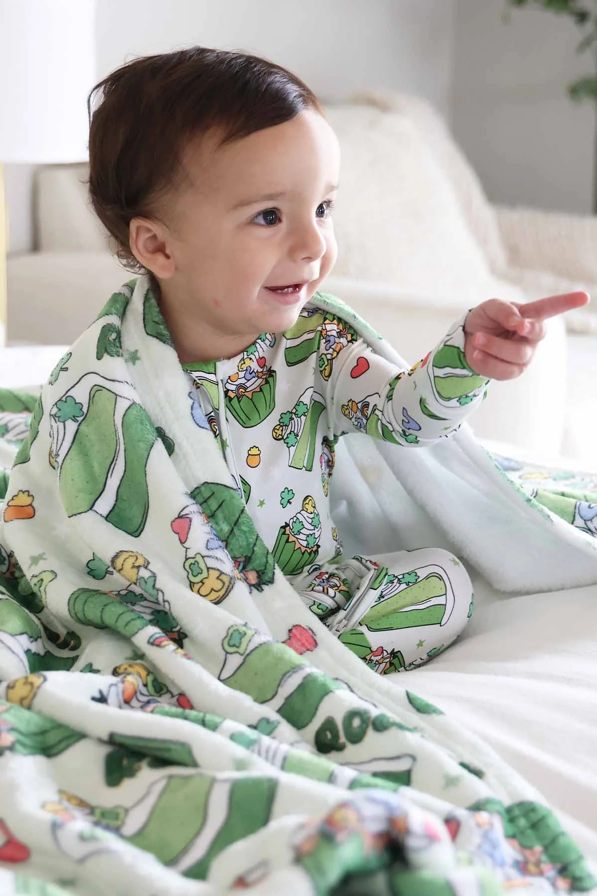 Shamrock Sweets Personalized Kids Blanket - Image 9