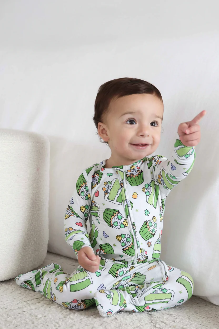 Shamrock Sweets Zipper Footie - Image 10