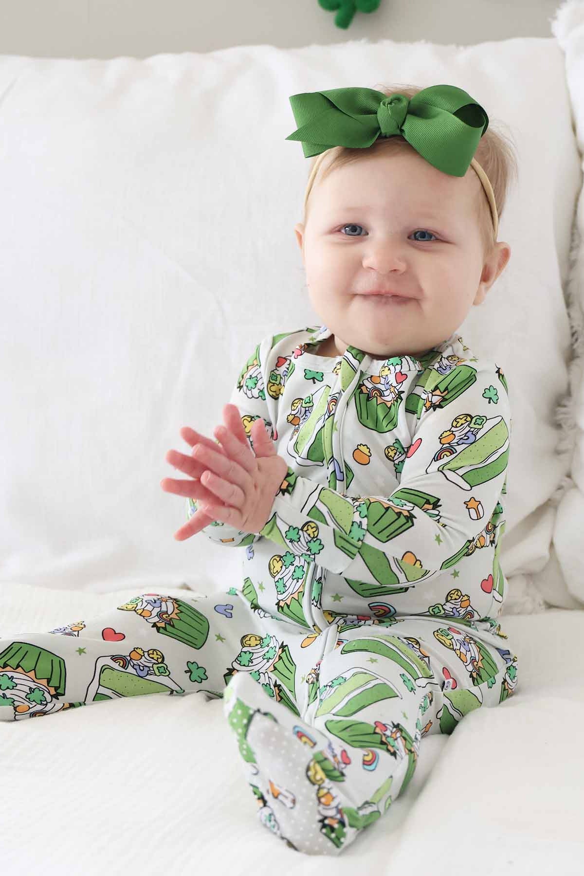Shamrock Sweets Zipper Footie - Image 16