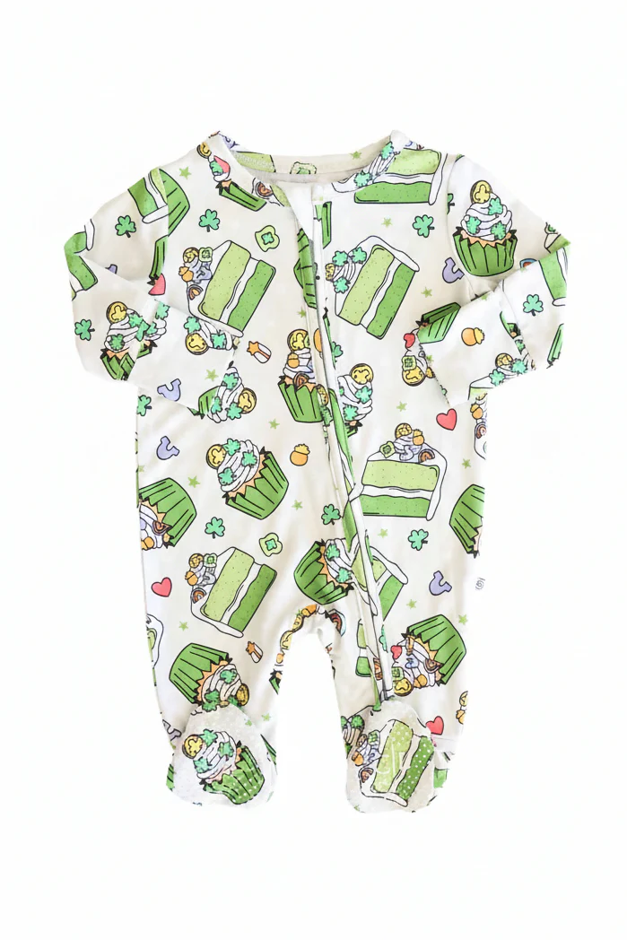 Shamrock Sweets Zipper Footie - Image 9