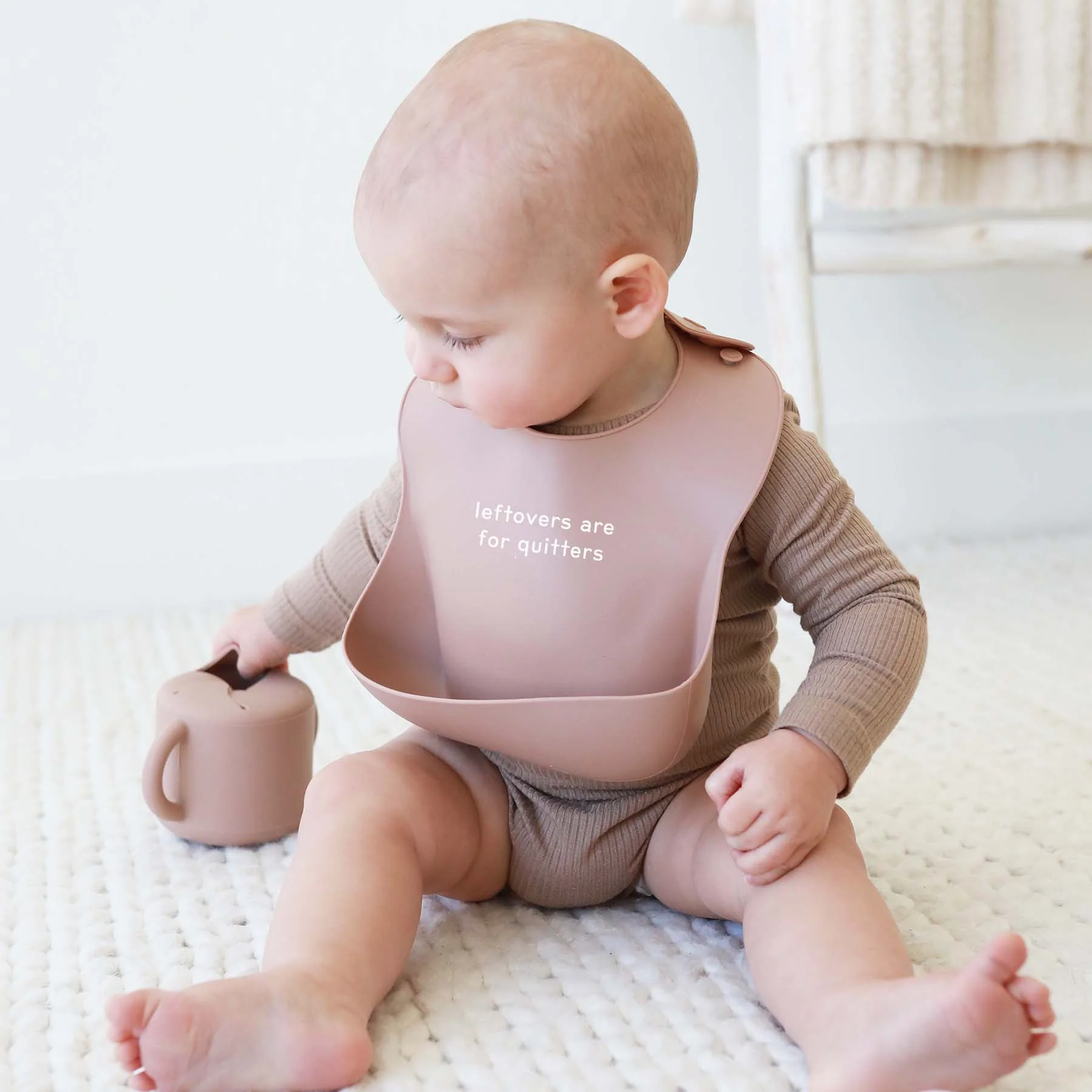 Silicone Baby Bib | Leftovers Are For Quitters - Image 3