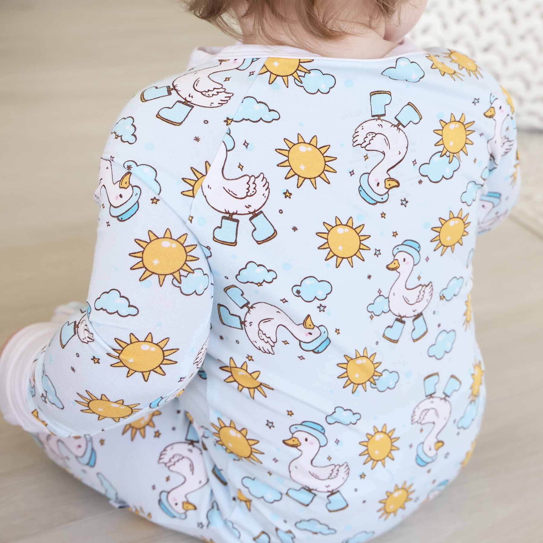 Silly Goose Convertible Zip Romper | Blue - Image 4