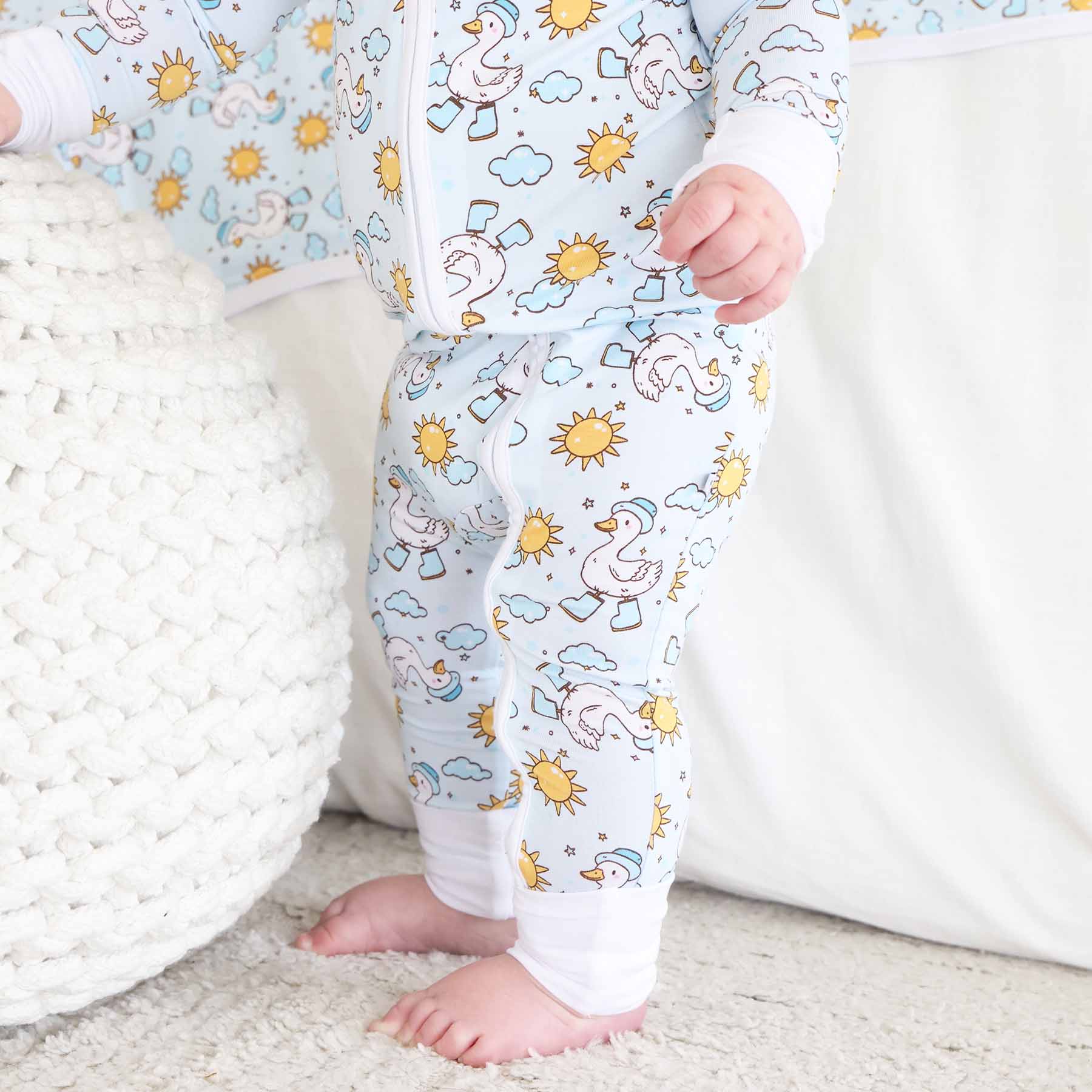 Silly Goose Convertible Zip Romper | Blue - Image 5