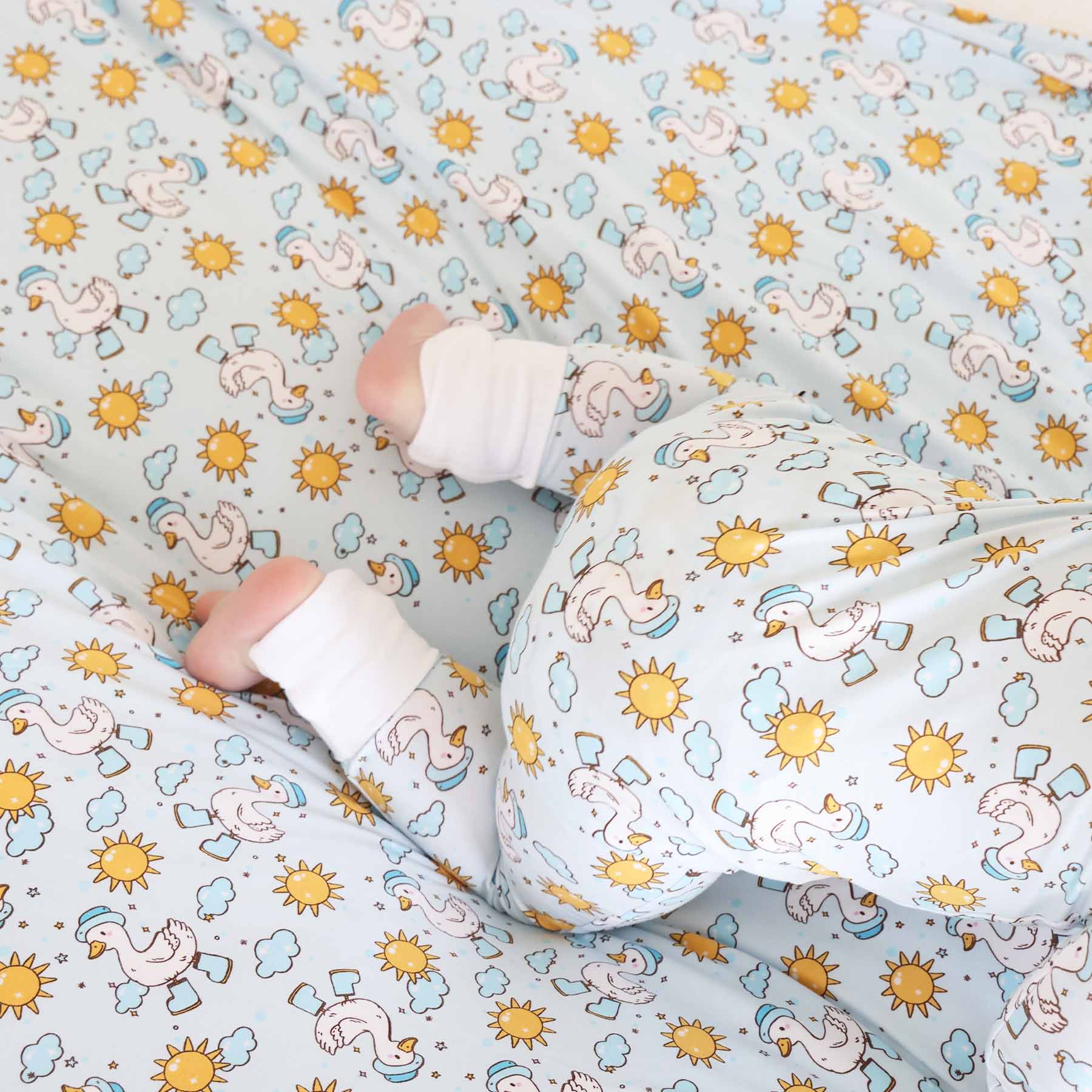 Silly Goose Convertible Zip Romper | Blue - Image 6