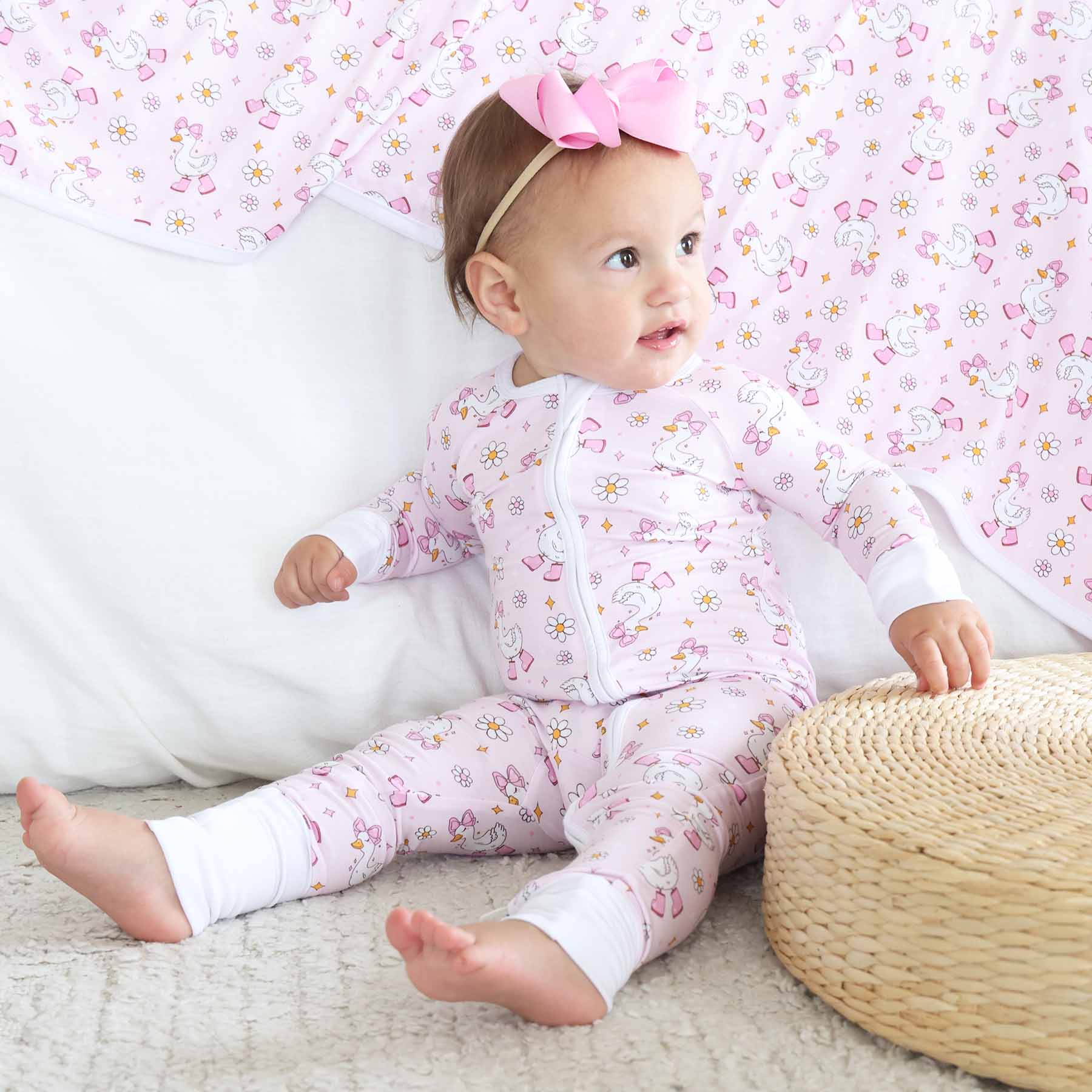 Silly Goose Convertible Zip Romper | Pink - Image 5
