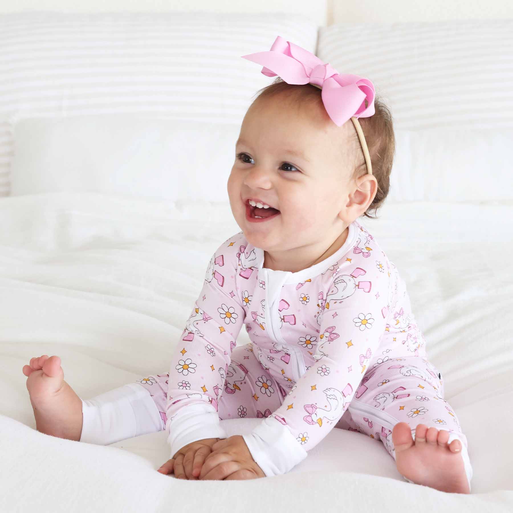Silly Goose Convertible Zip Romper | Pink - Image 8