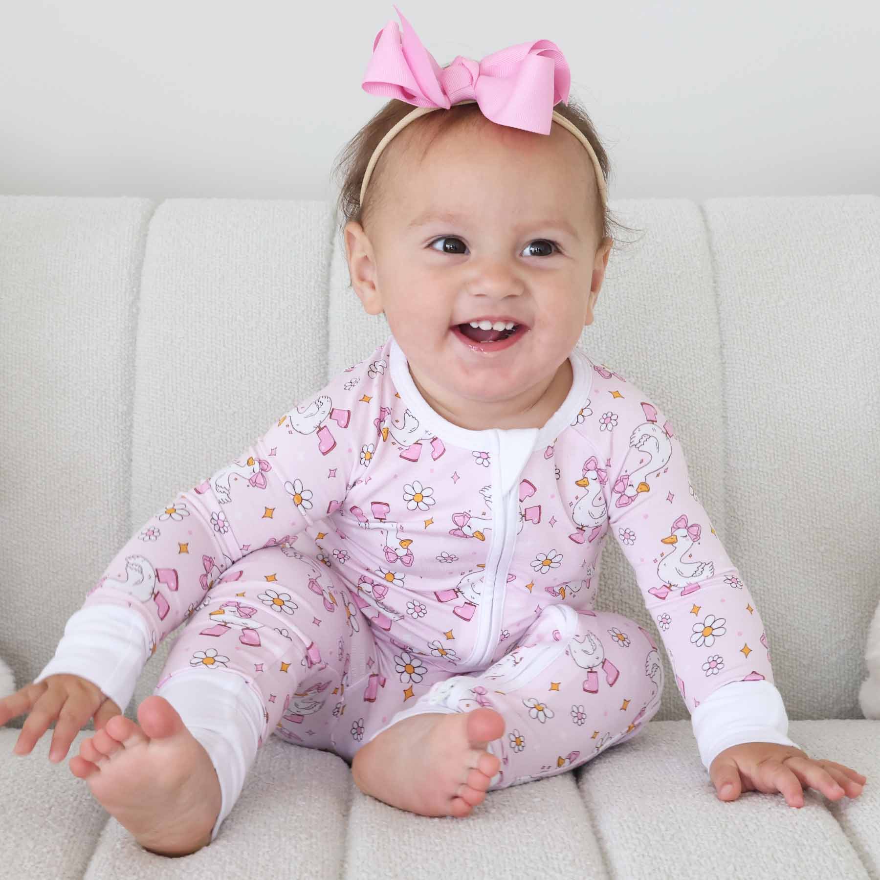 Silly Goose Convertible Zip Romper | Pink - Image 9