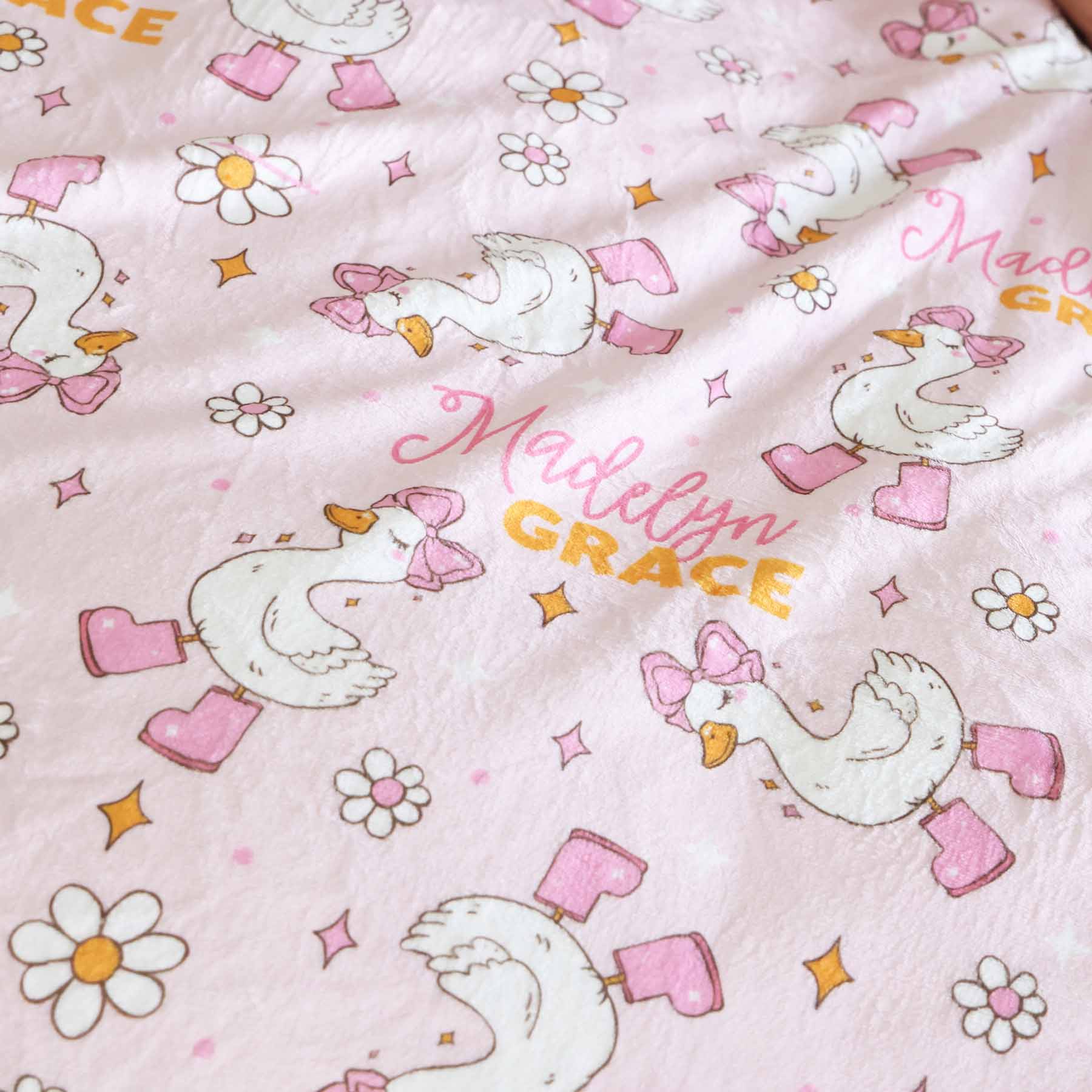 Silly Goose Personalized Kids Blanket | Pink - Image 6