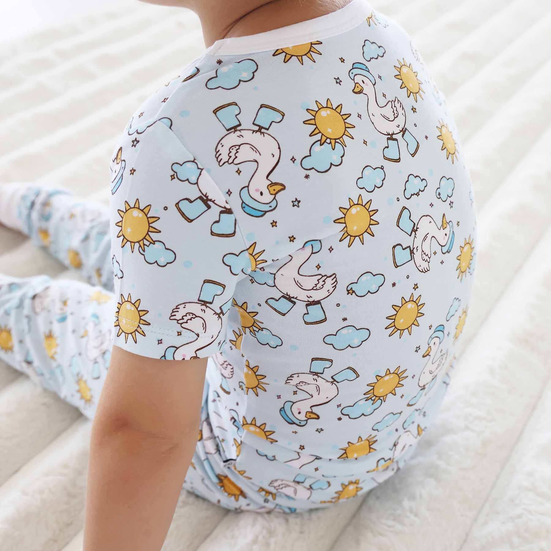 Silly Goose Two Piece Pajama Set | Blue - Image 3