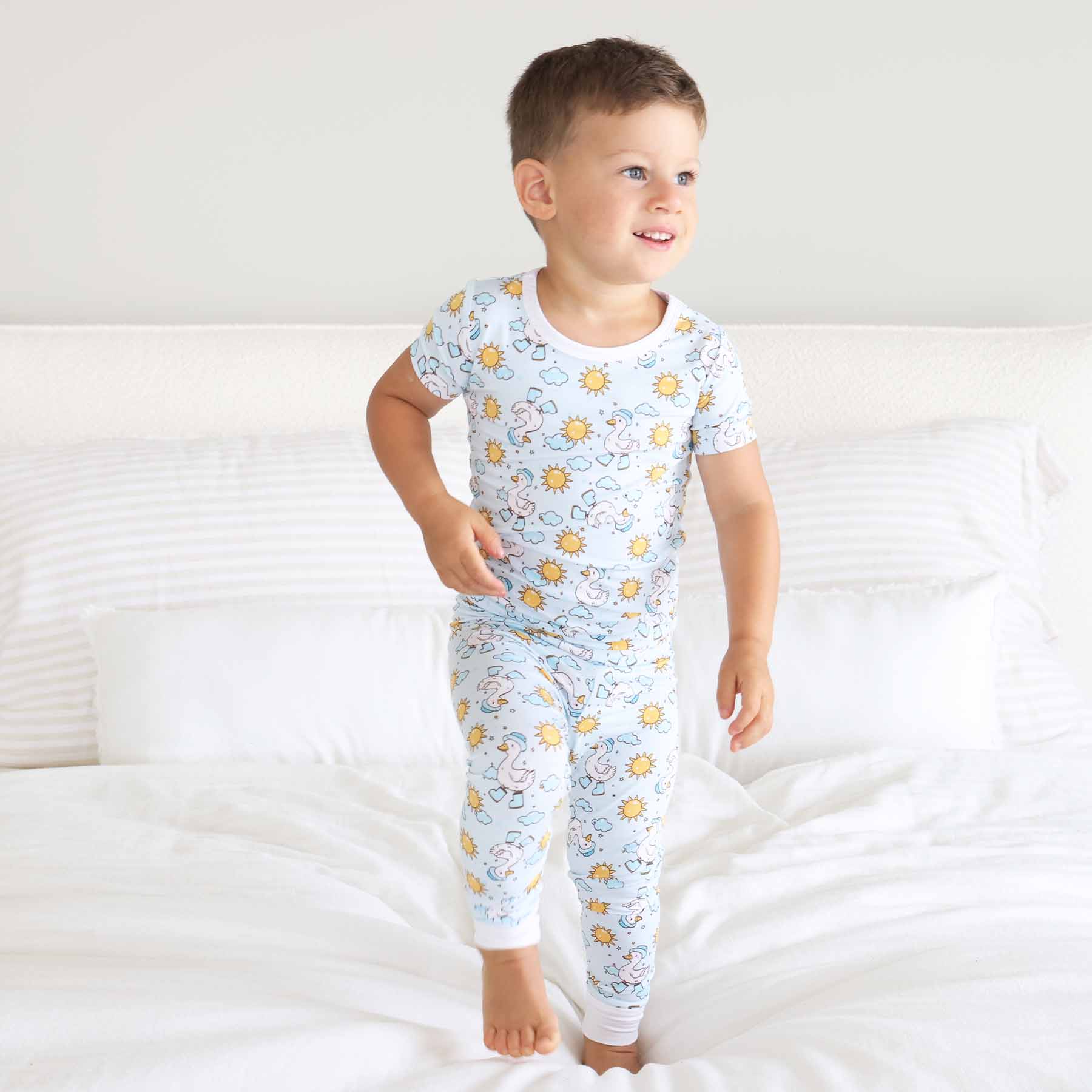 Silly Goose Two Piece Pajama Set | Blue - Image 4