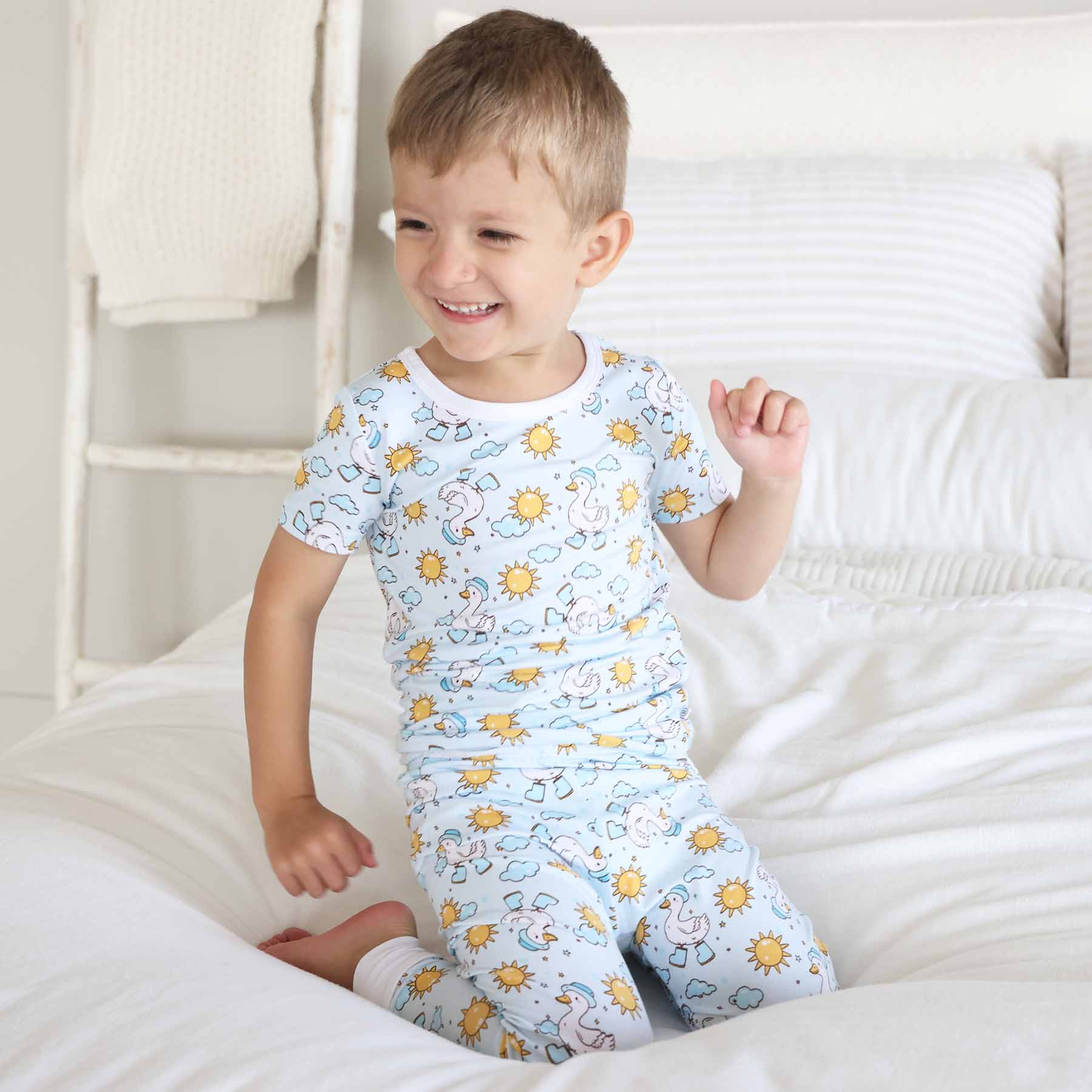 Silly Goose Two Piece Pajama Set | Blue - Image 7