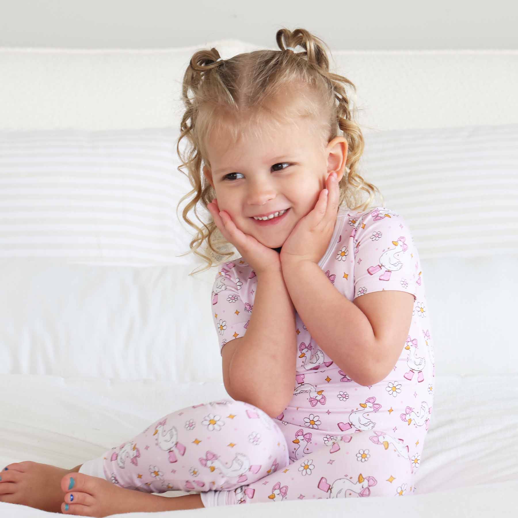 Silly Goose Two Piece Pajama Set | Pink - Image 6