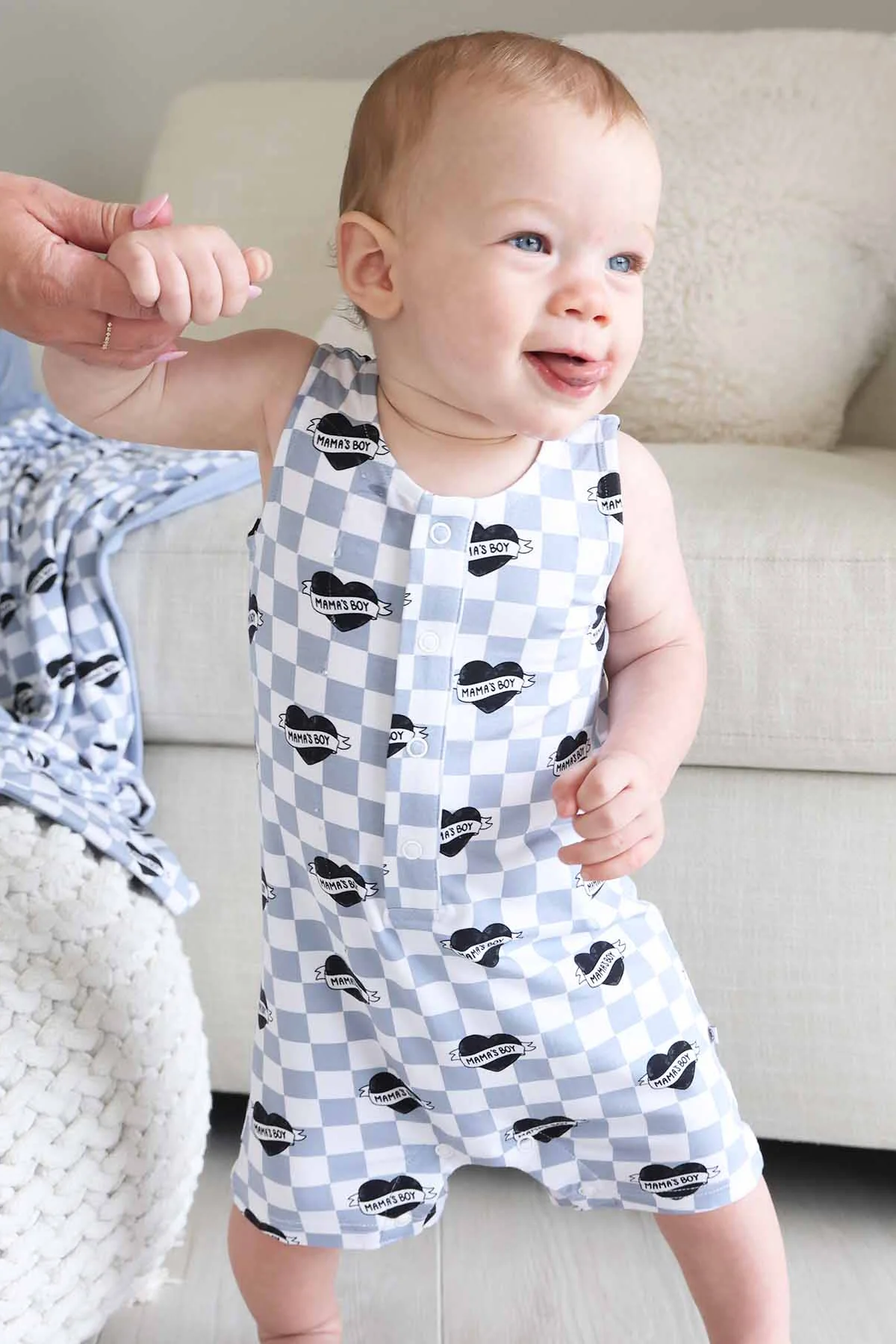 Sleeveless Snap Romper | Mama's Boy - Image 6