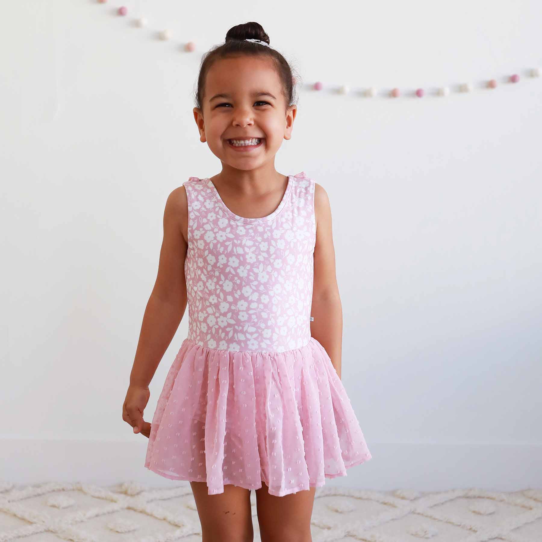 Sleeveless Swiss Dot Leotard | Tiny Blooms - Image 18