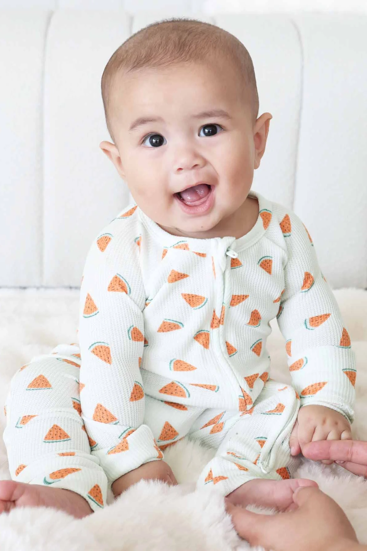 Slice, Slice Baby Bamboo Waffle Convertible Zip Romper - Image 3