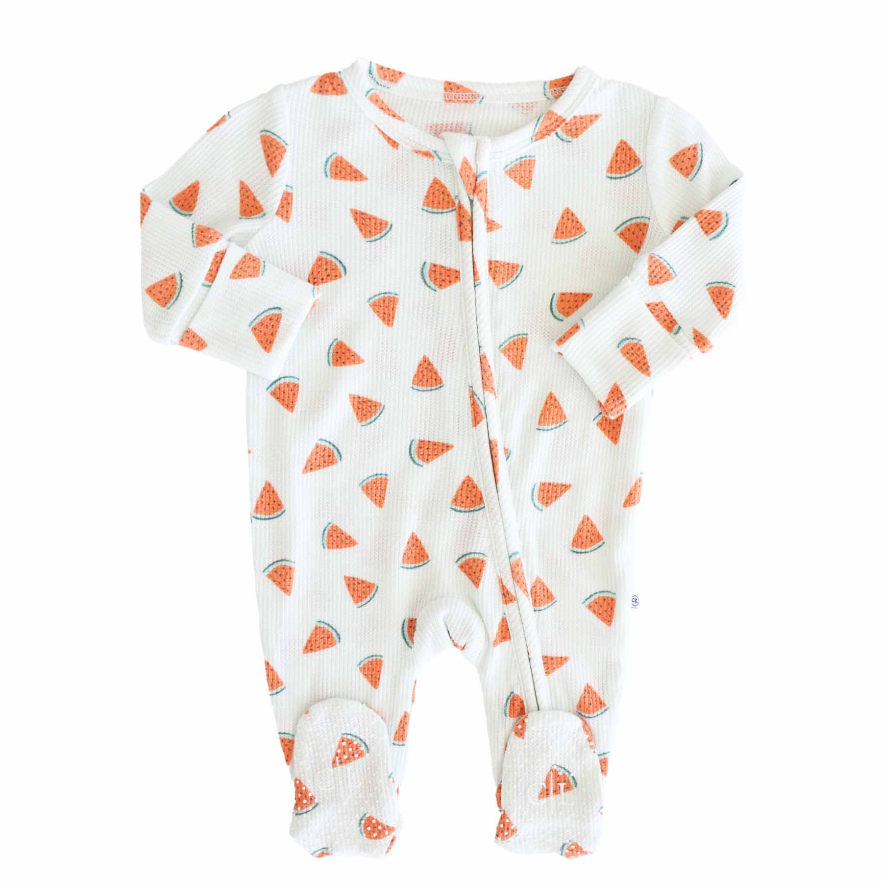 Slice, Slice Baby Bamboo Waffle Zipper Footie - Image 7