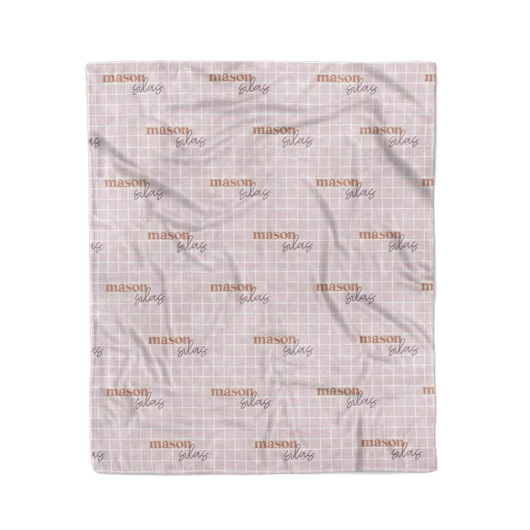 Sloane's Squares Personalized Kids Blanket - Image 3